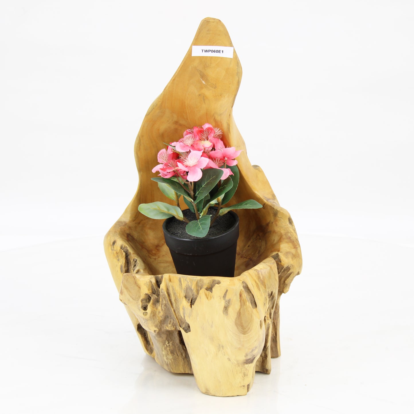 Teak Wood Planter Natural TWP060E1