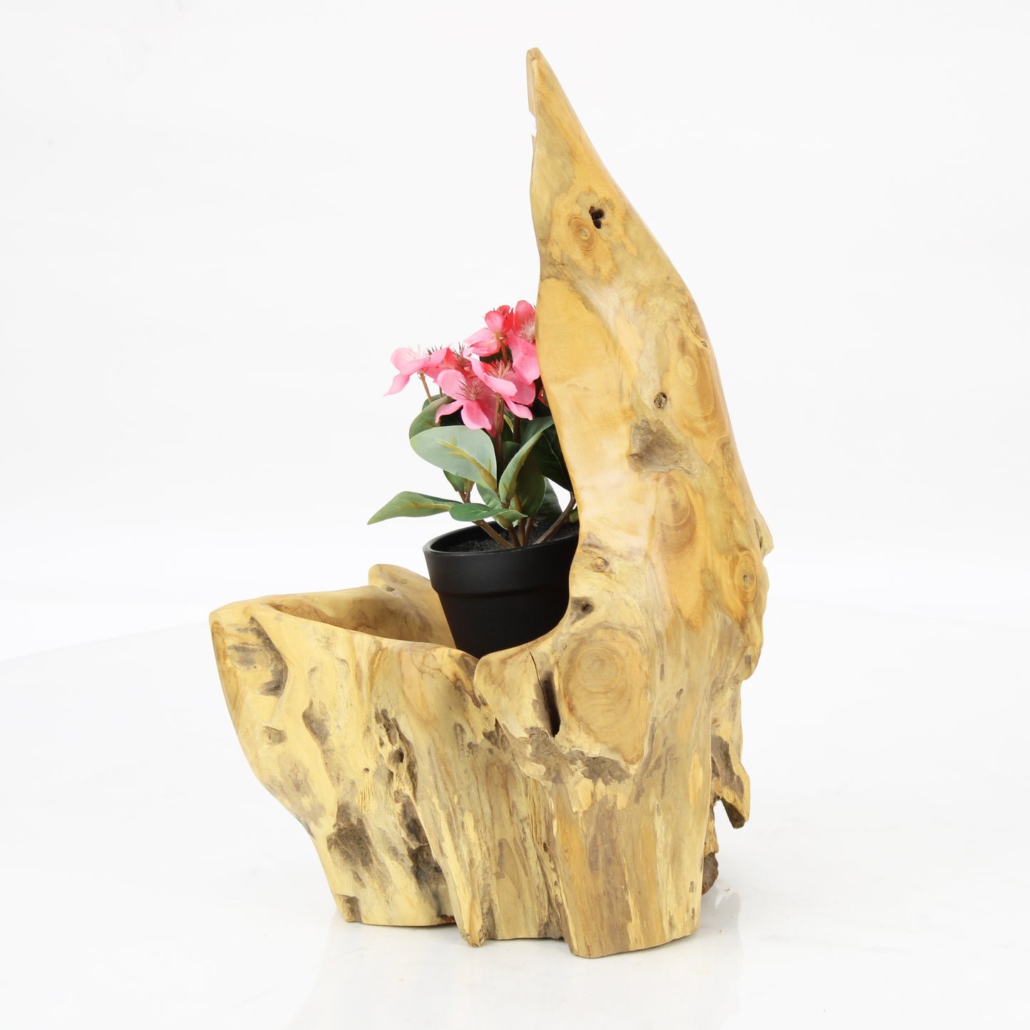 Teak Wood Planter Natural TWP060E1