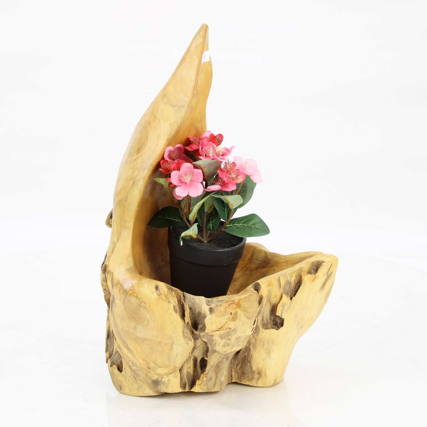 Teak Wood Planter Natural TWP060E1