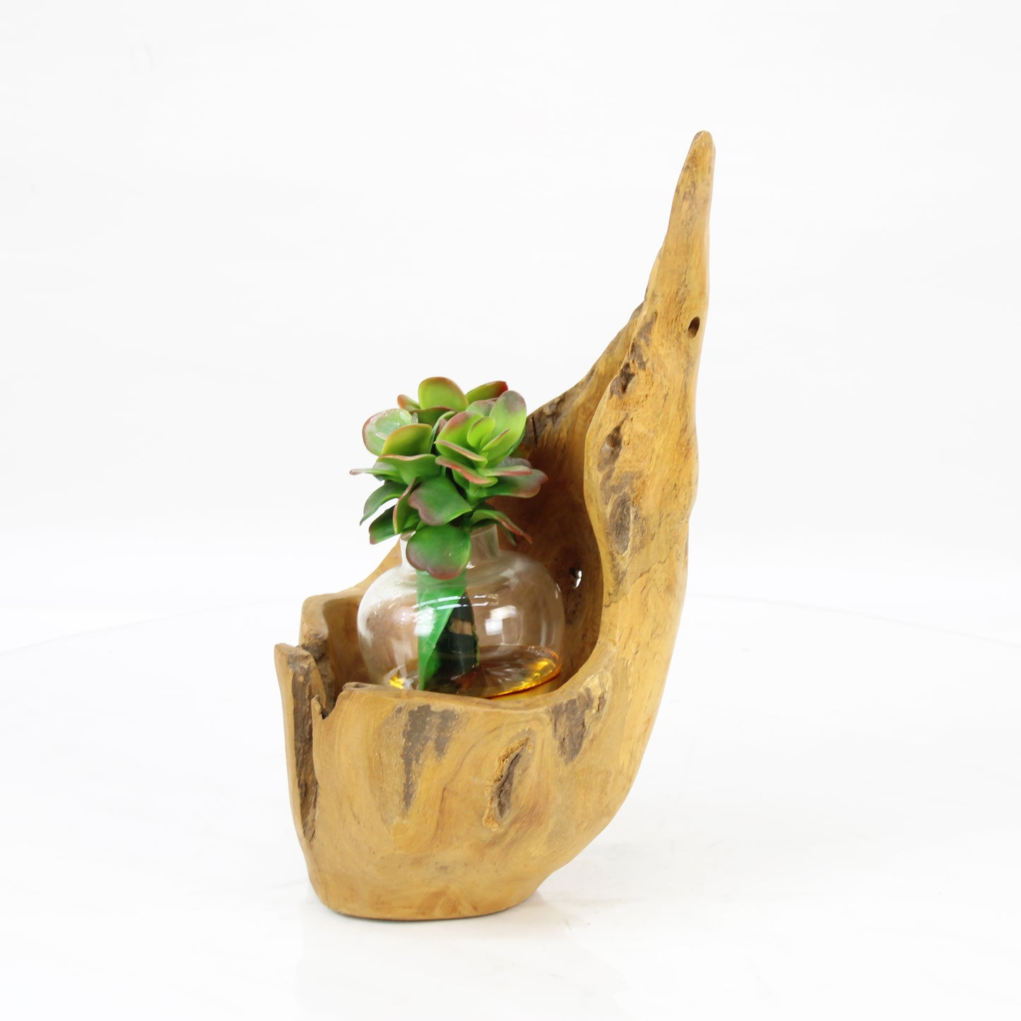 Teak Wood Planter Natural TWP062E1