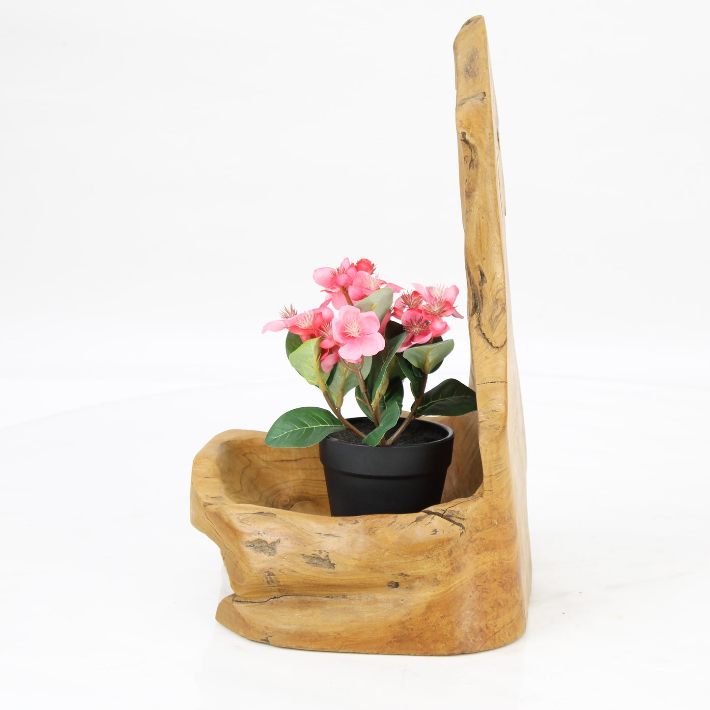 Teak Wood Planter Natural TWP064E1