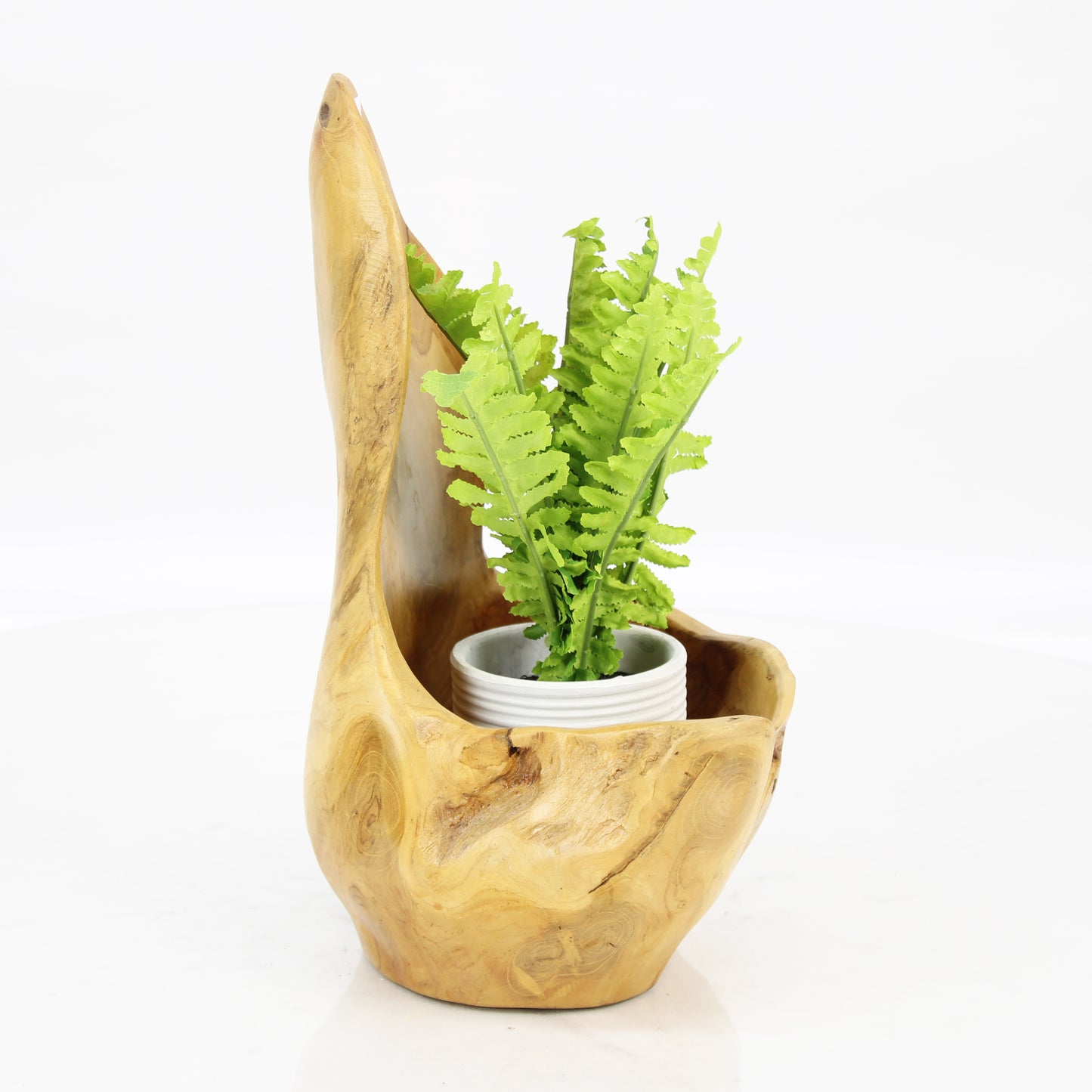 Teak Wood Planter Natural TWP067D1