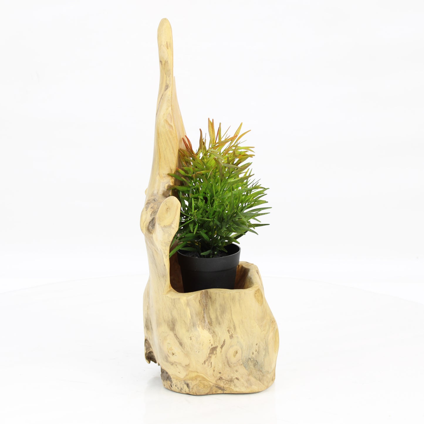 Teak Wood Planter Natural TWP070D1