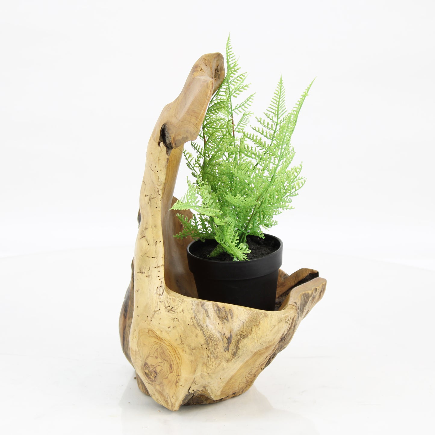 Teak Wood Planter Natural TWP072D1