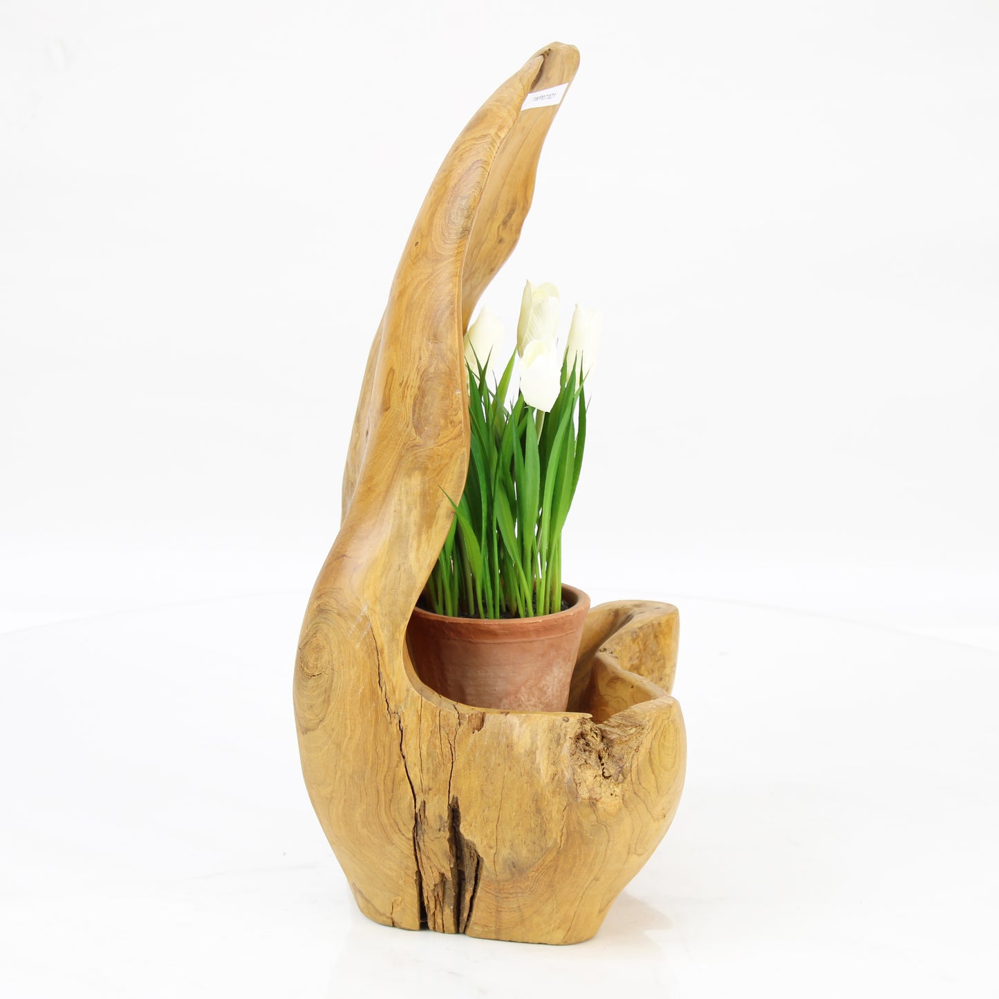 Teak Wood Planter Natural TWP073D1