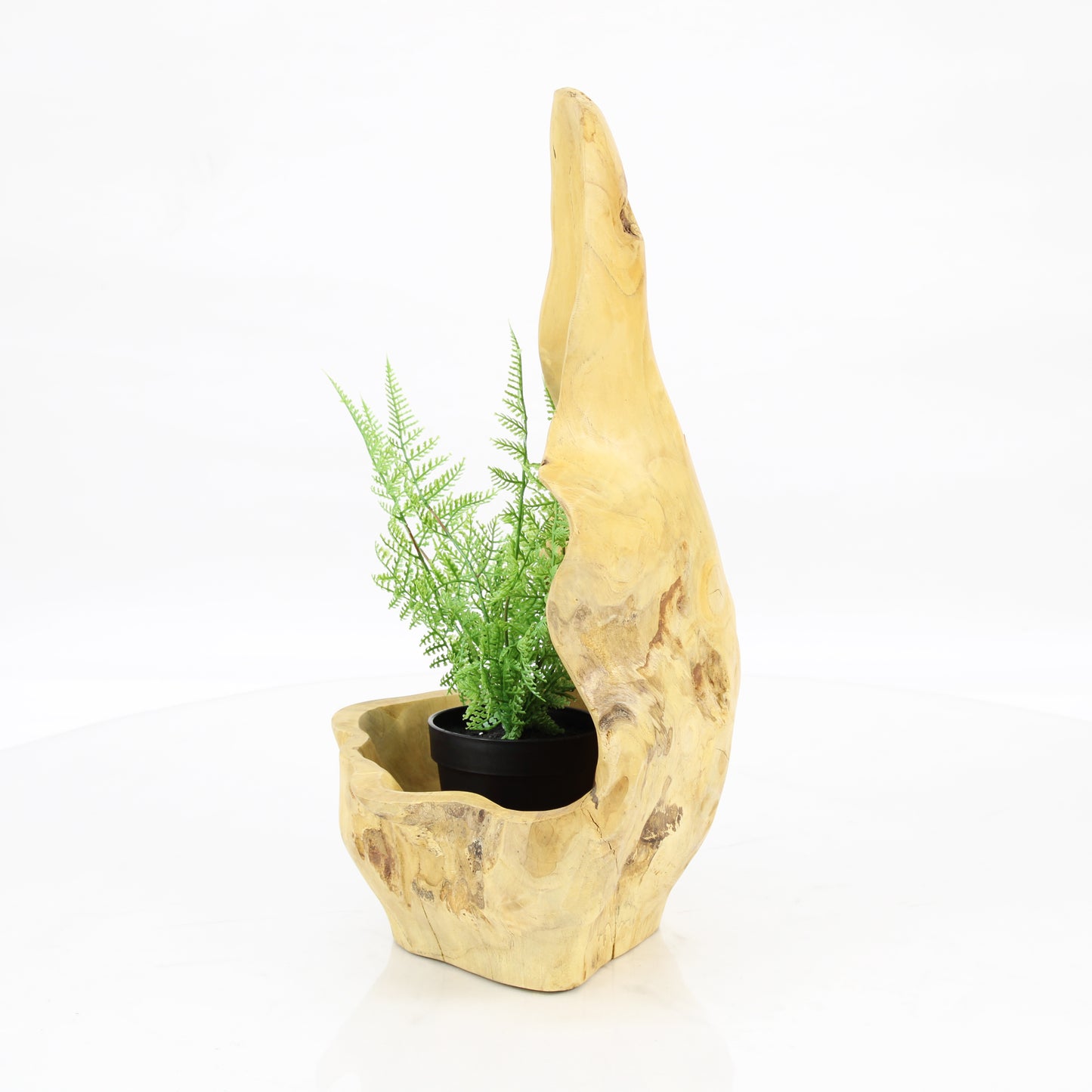 Teak Wood Planter Natural TWP074D1