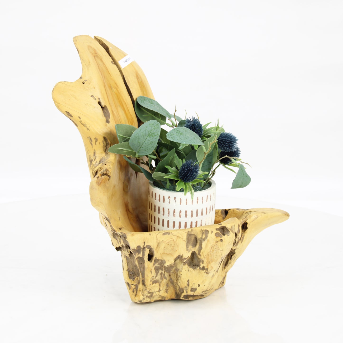 Teak Wood Planter Natural TWP076D1