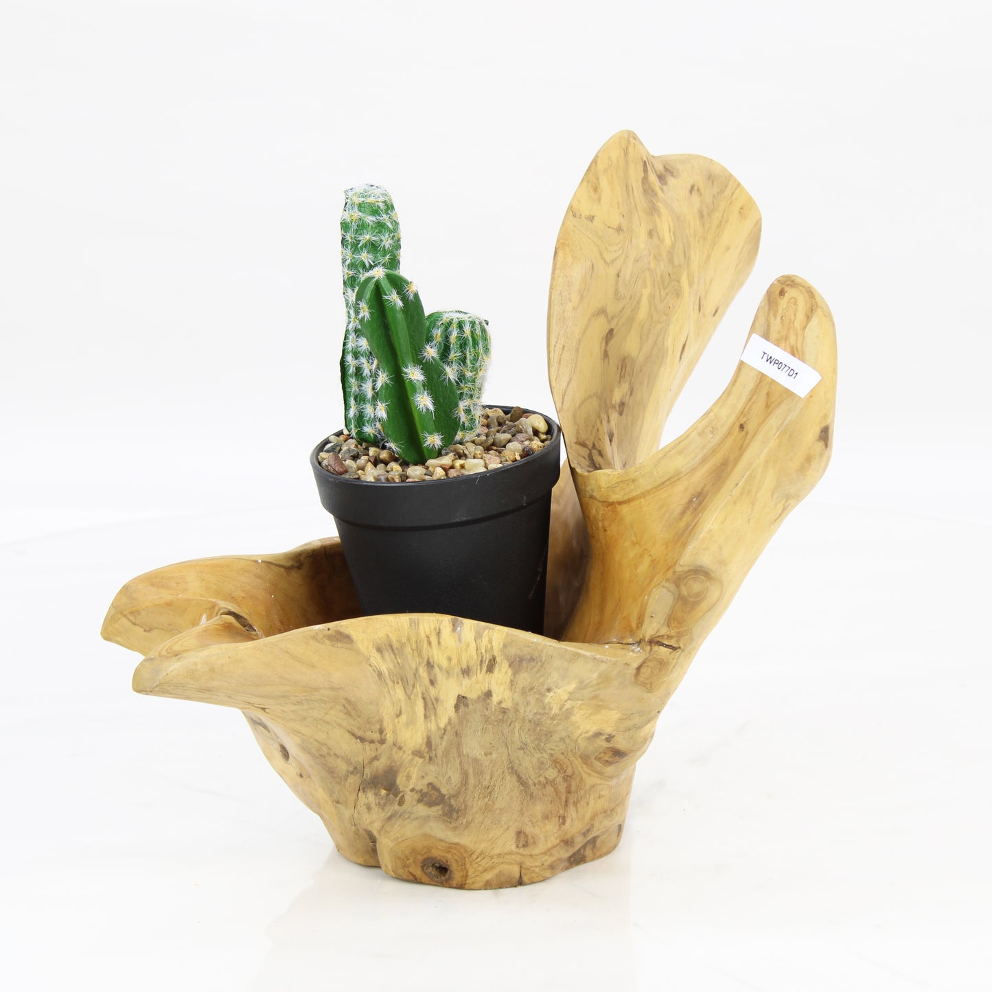 Teak Wood Planter Natural TWP077D1