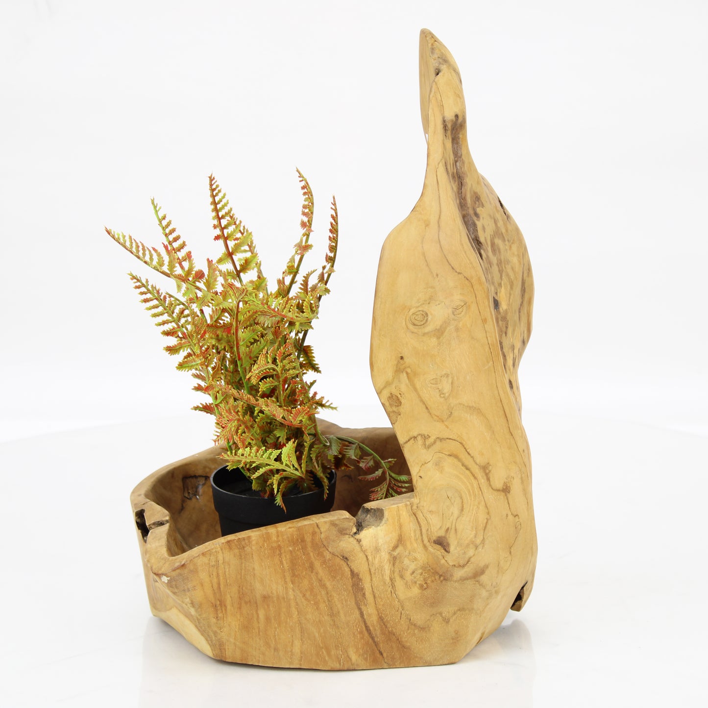 Teak Wood Planter Natural TWP078D1