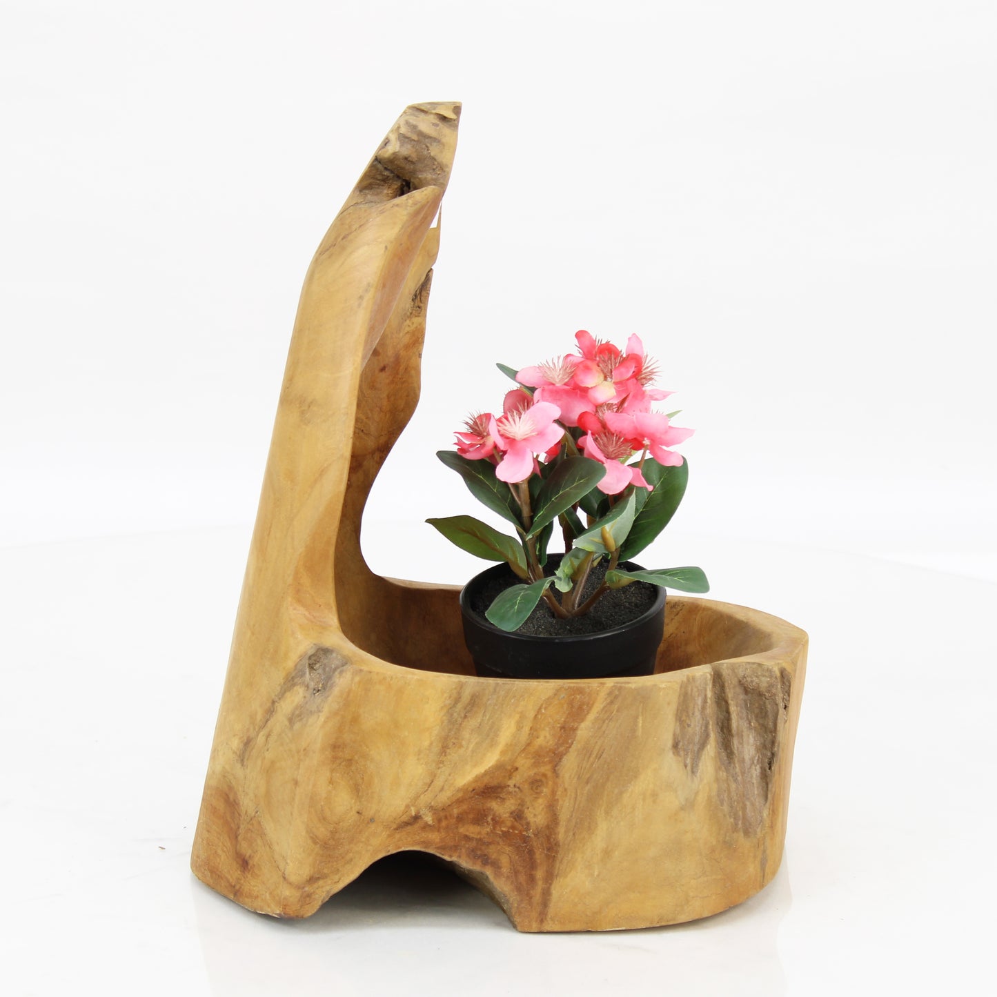 Teak Wood Planter Natural TWP080D1