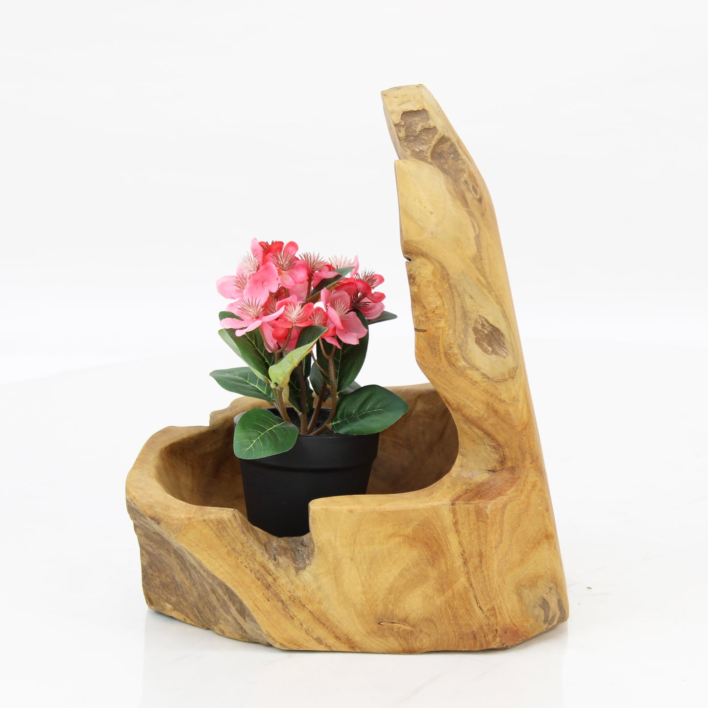 Teak Wood Planter Natural TWP080D1