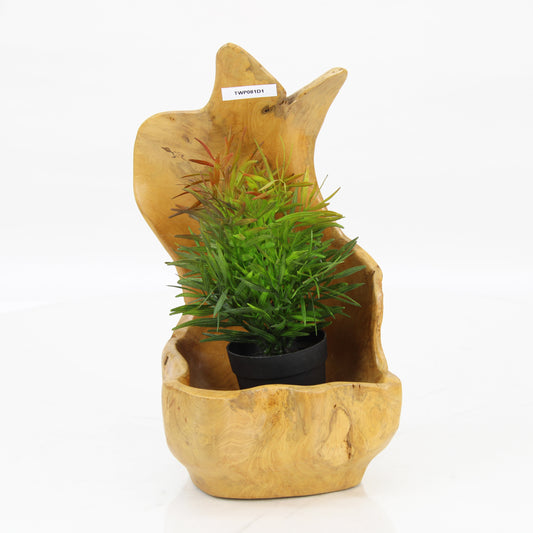 Teak Wood Planter Natural TWP081D1