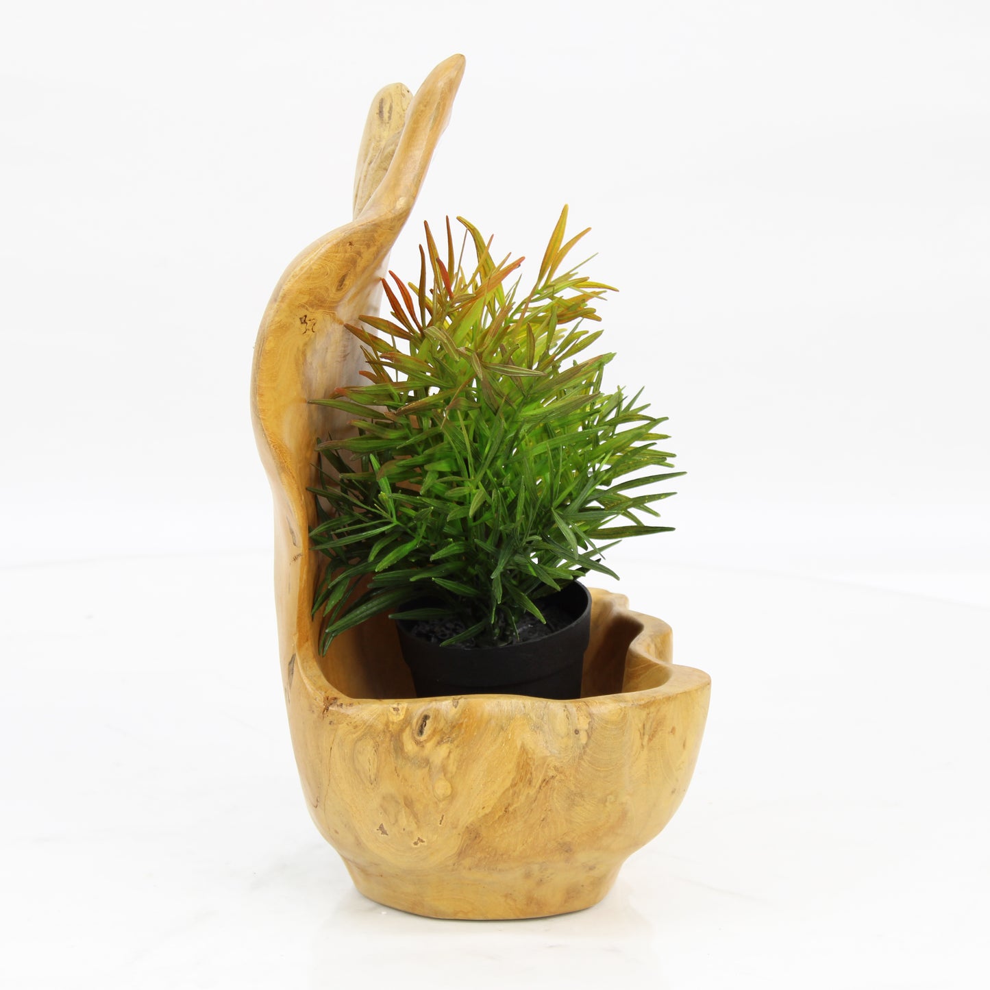 Teak Wood Planter Natural TWP081D1