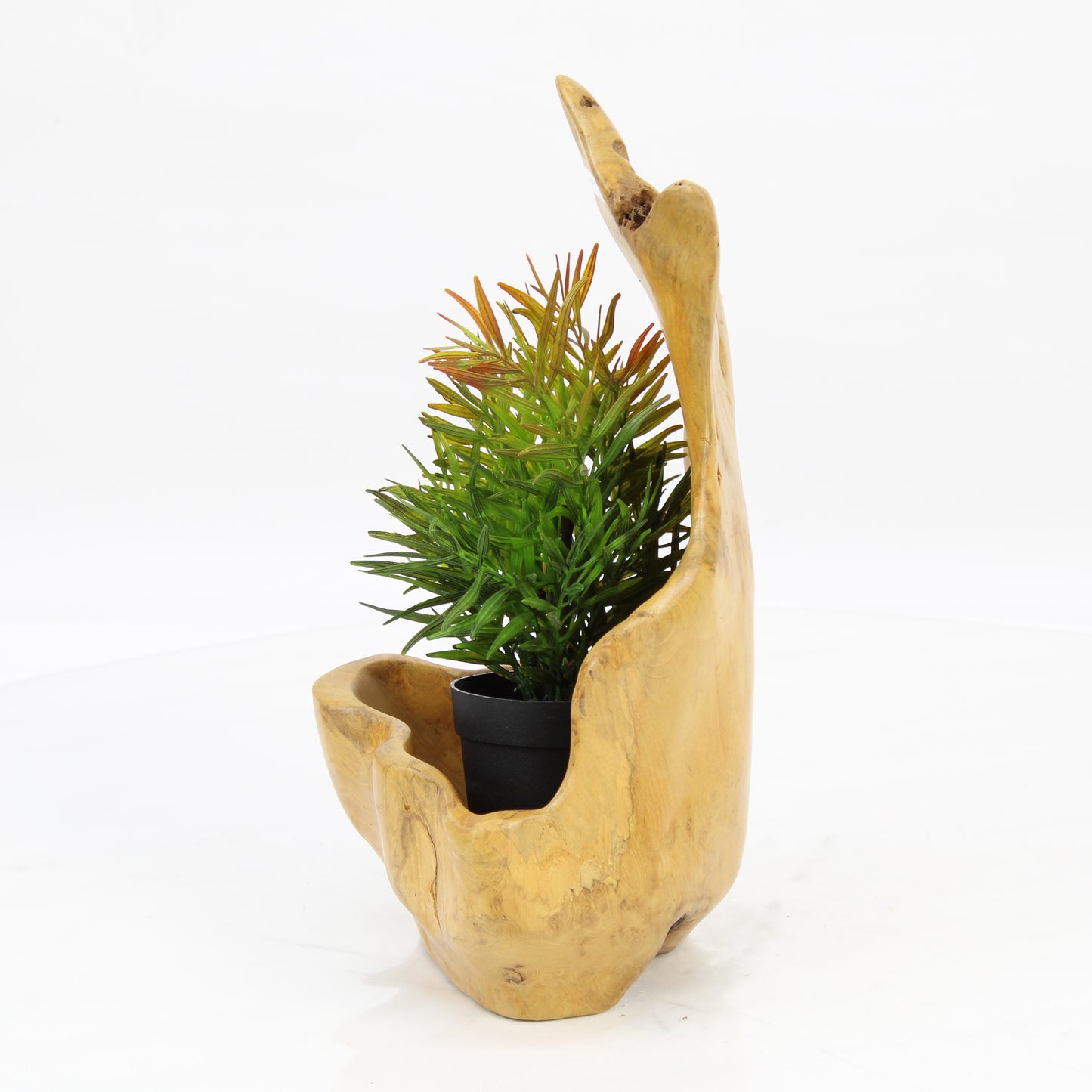 Teak Wood Planter Natural TWP081D1