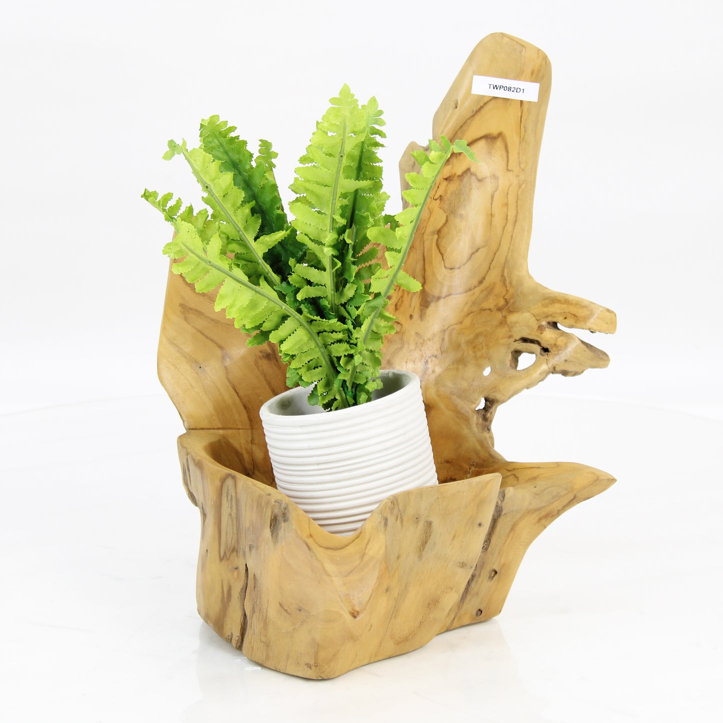 Teak Wood Planter Natural TWP082D1