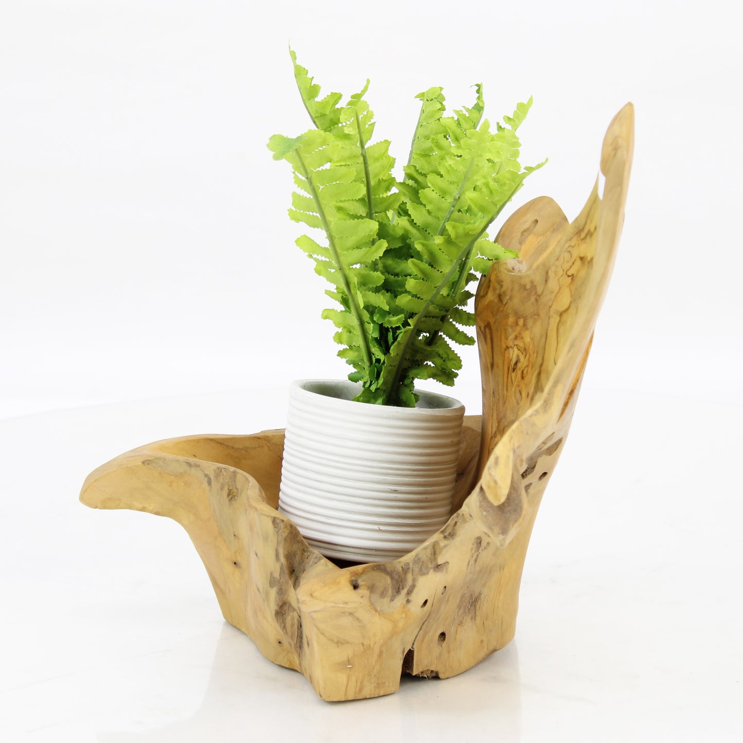 Teak Wood Planter Natural TWP082D1