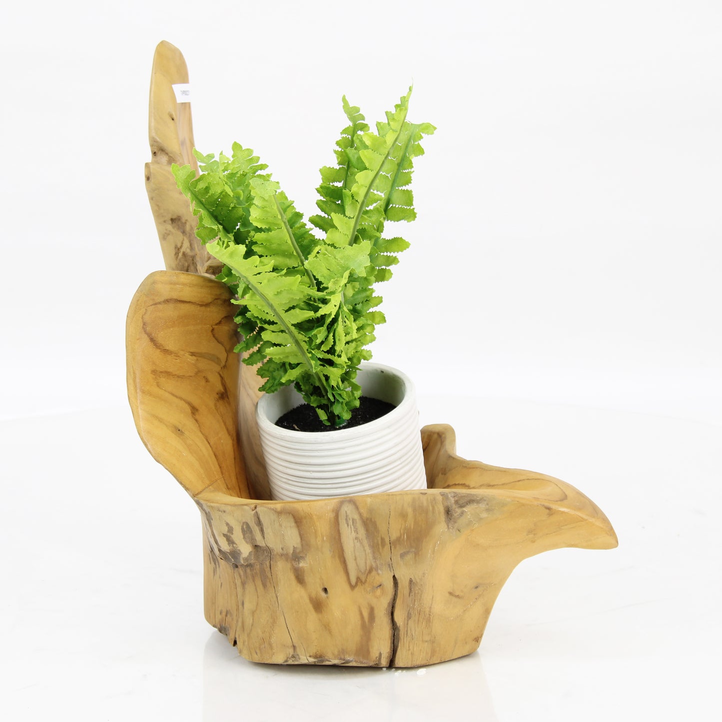 Teak Wood Planter Natural TWP082D1