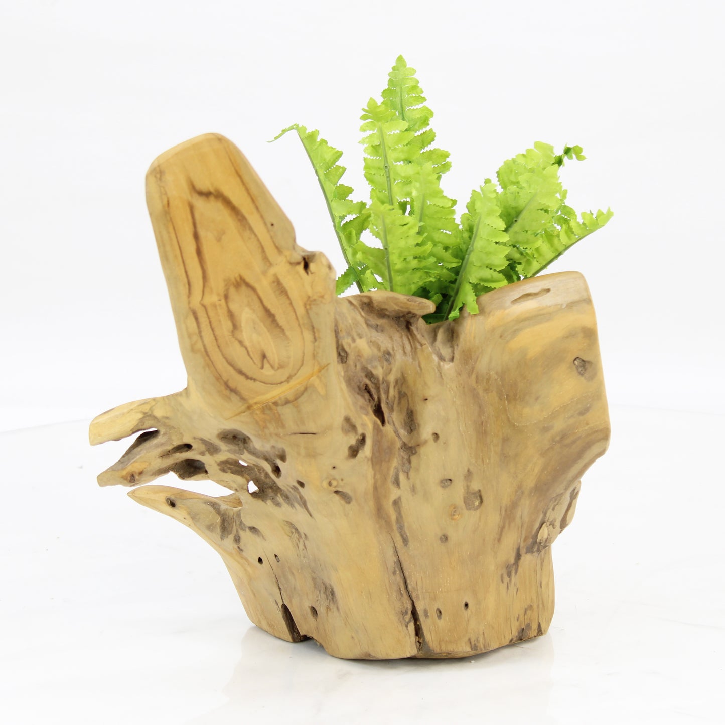 Teak Wood Planter Natural TWP082D1