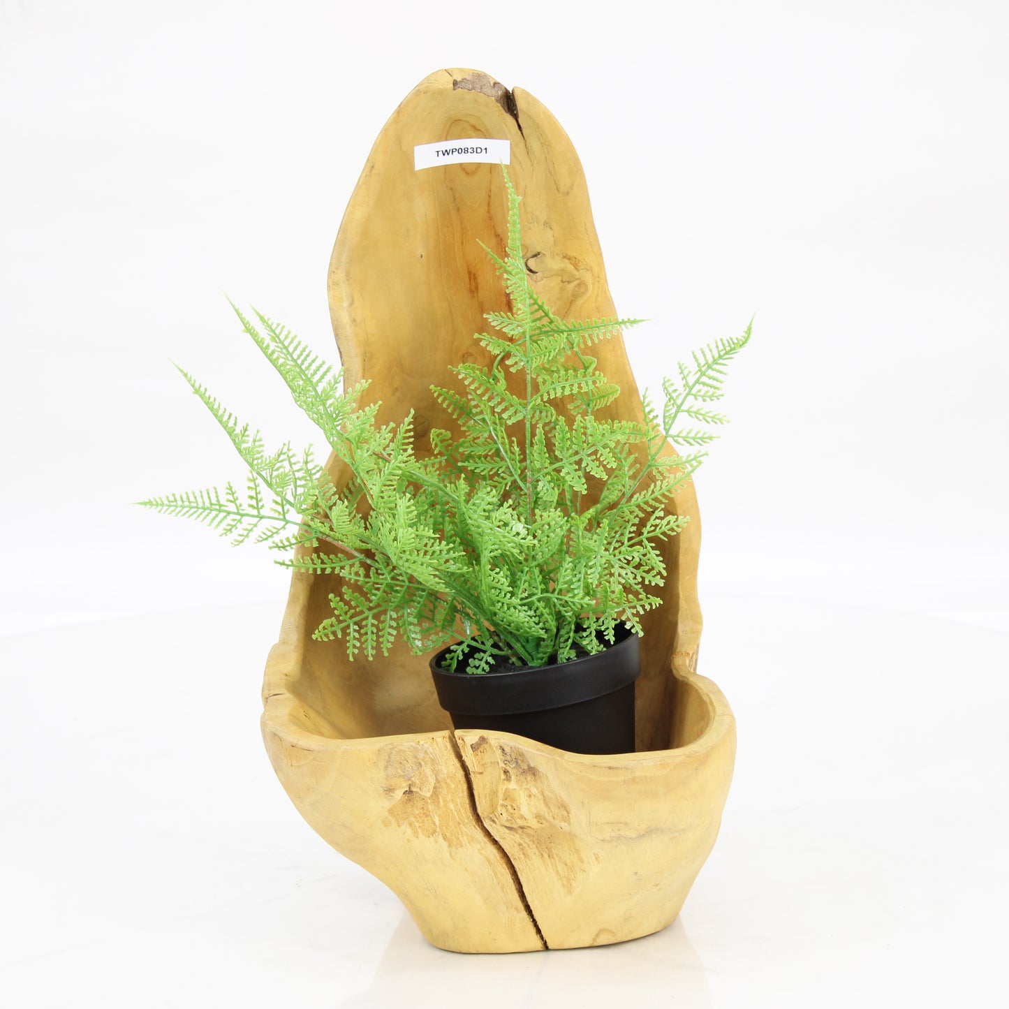 Teak Wood Planter Natural TWP083D1