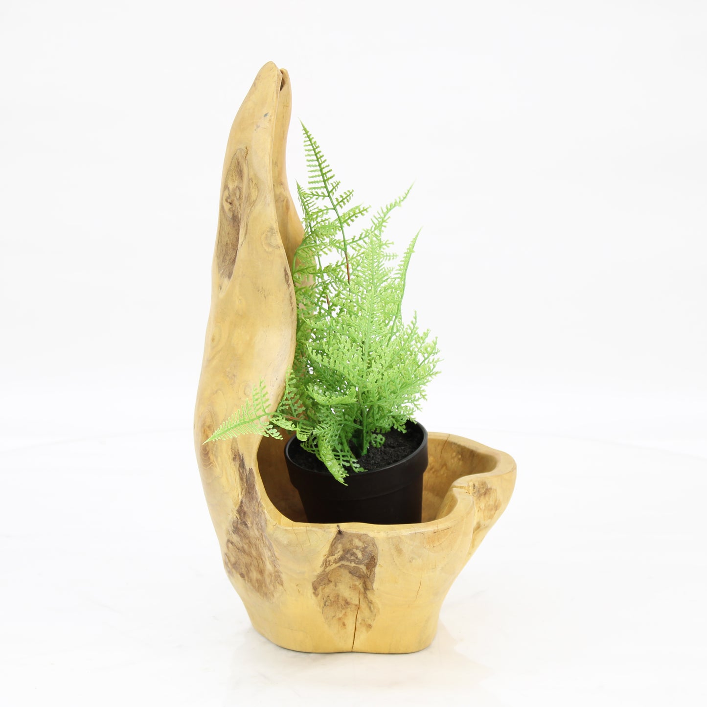 Teak Wood Planter Natural TWP083D1