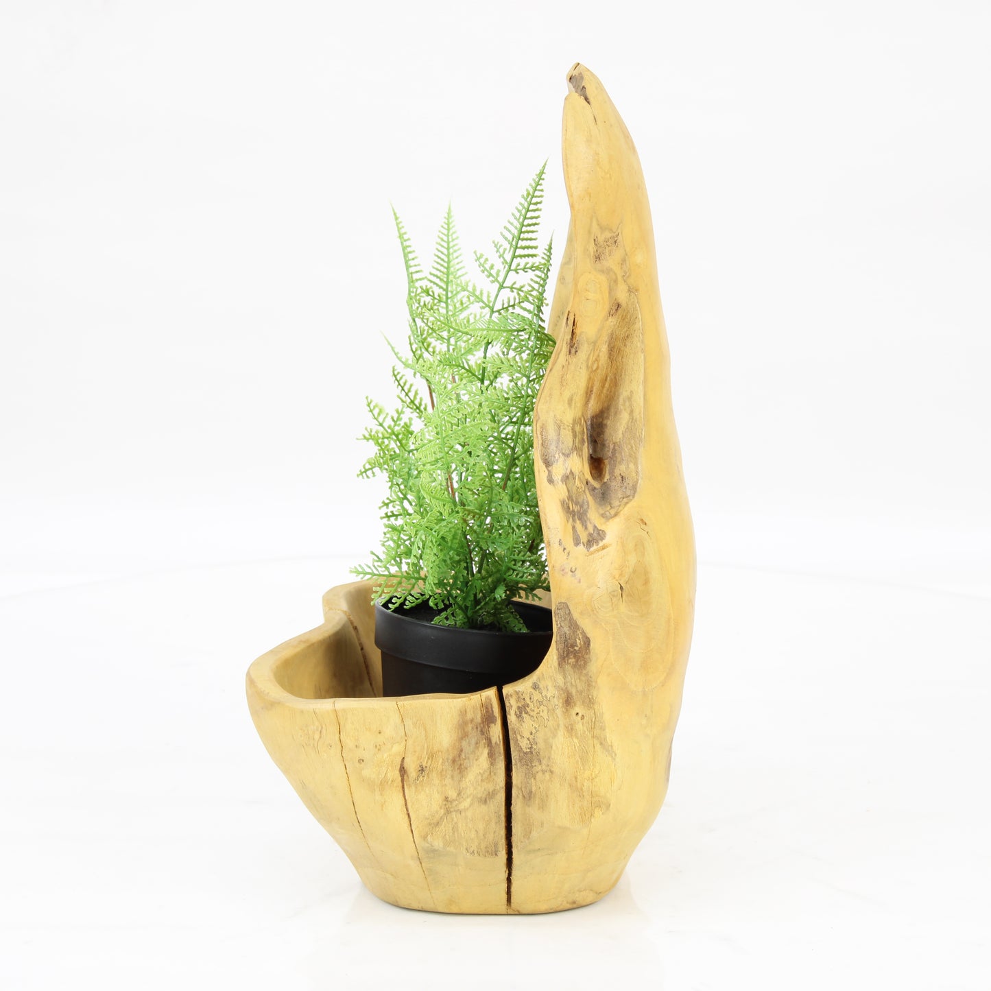 Teak Wood Planter Natural TWP083D1