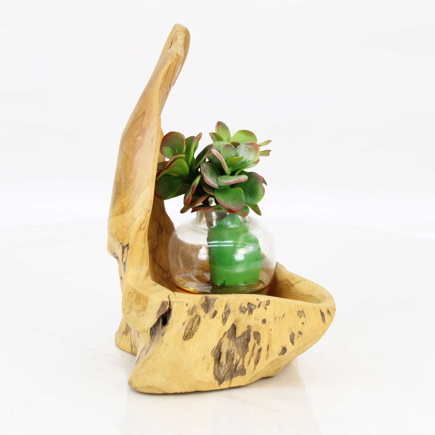 Teak Wood Planter Natural TWP084D1