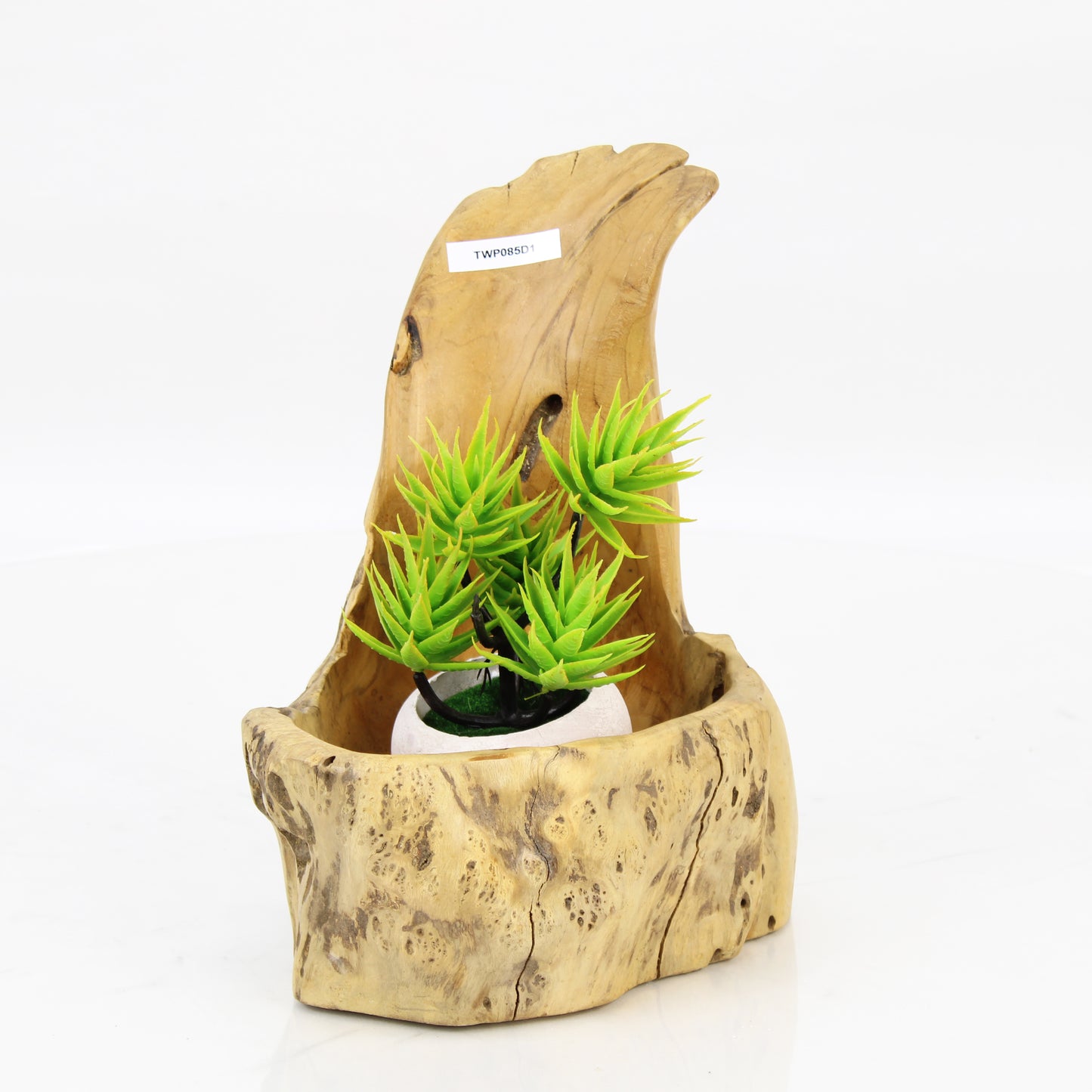 Teak Wood Planter Natural TWP085D1