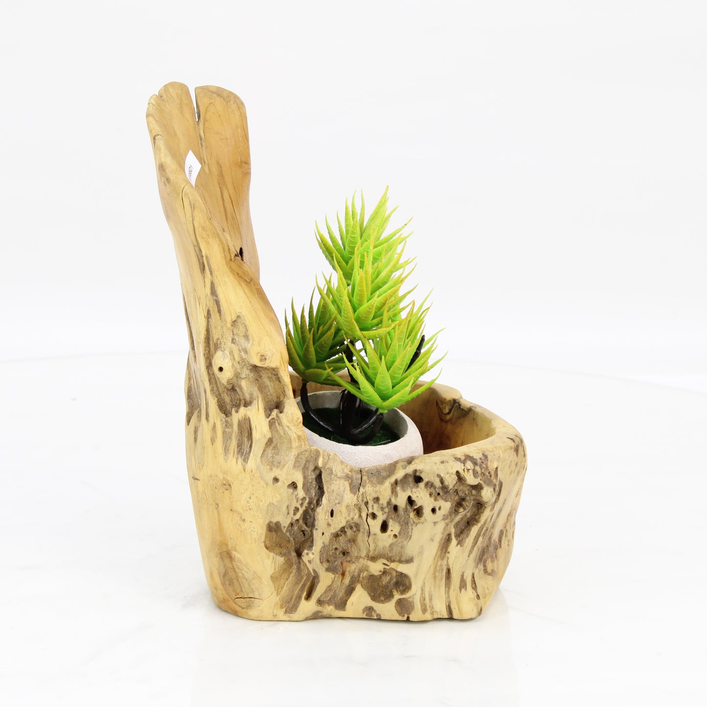 Teak Wood Planter Natural TWP085D1