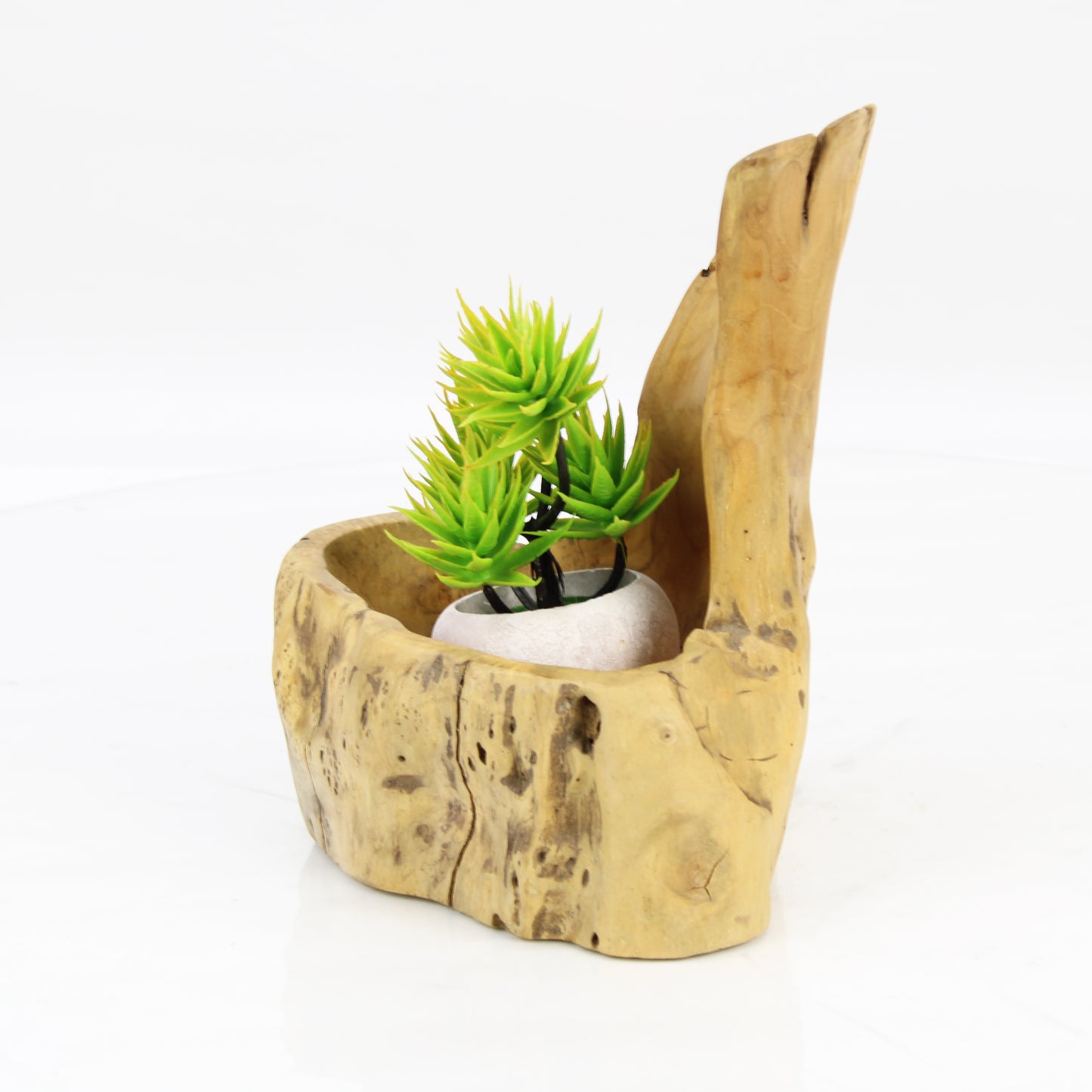 Teak Wood Planter Natural TWP085D1