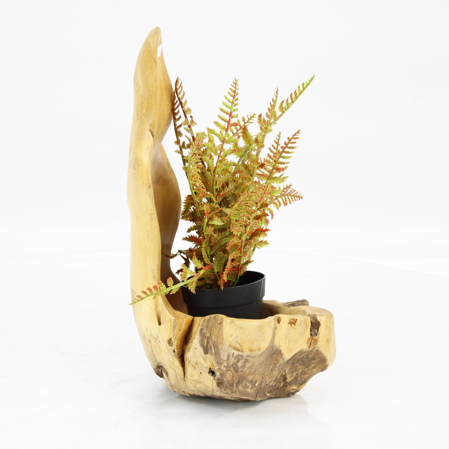 Teak Wood Planter Natural TWP087D1