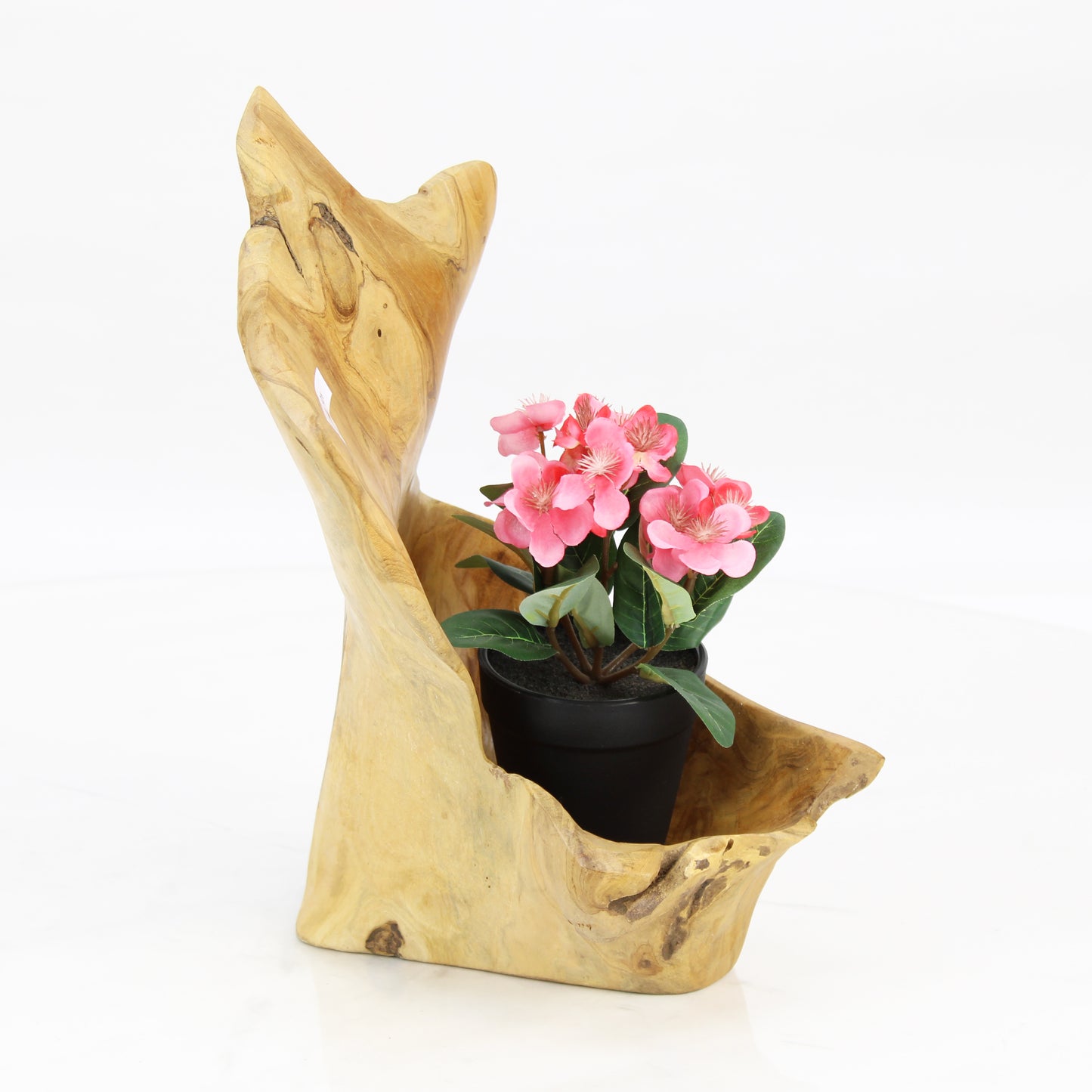 Teak Wood Planter Natural TWP089D1