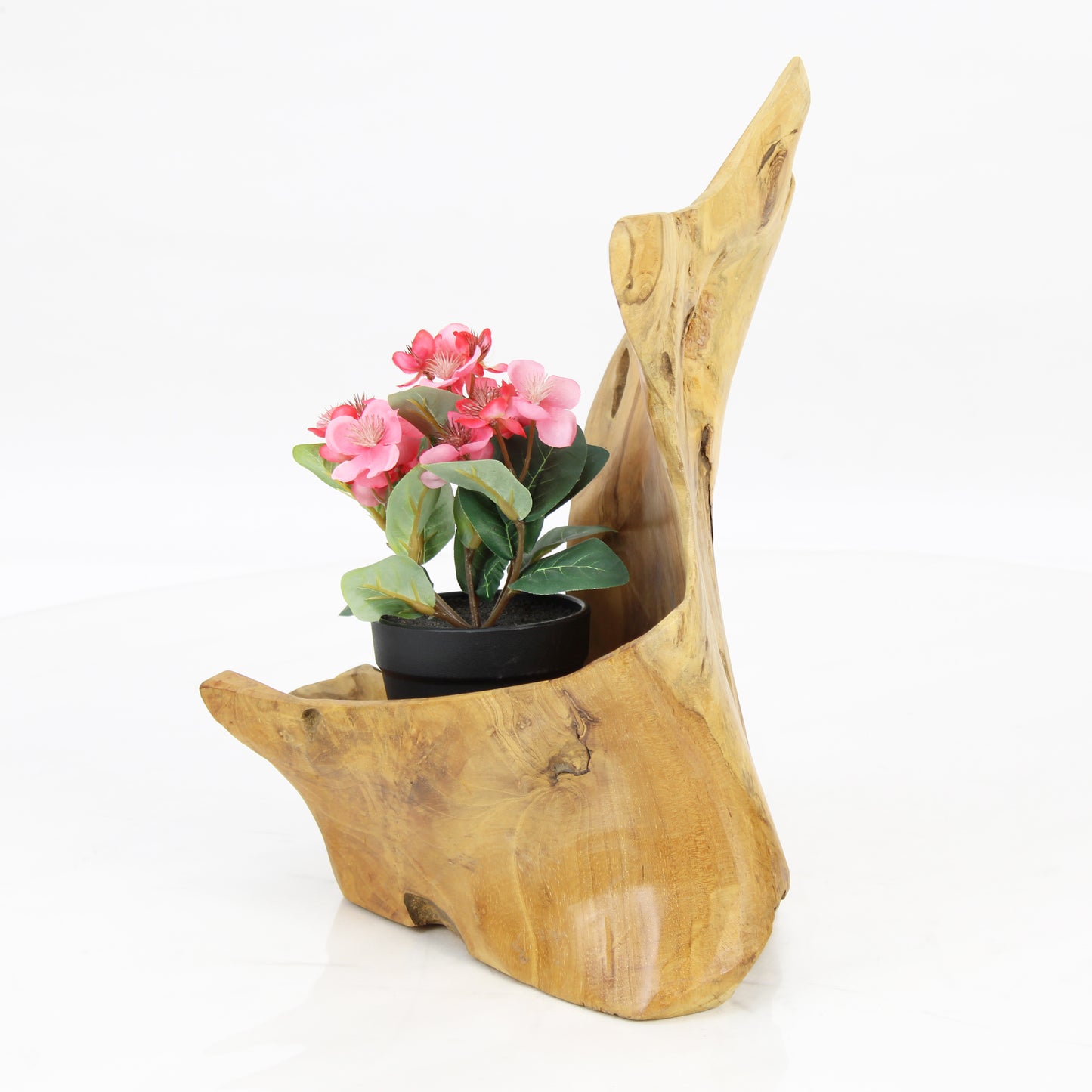 Teak Wood Planter Natural TWP089D1