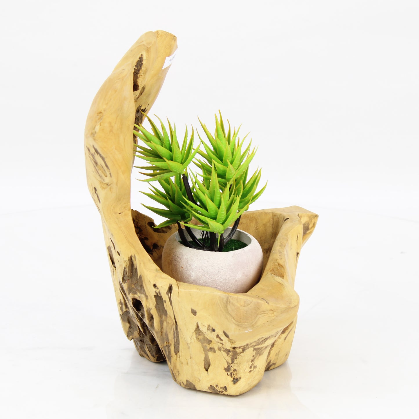 Teak Wood Planter Natural TWP090D1