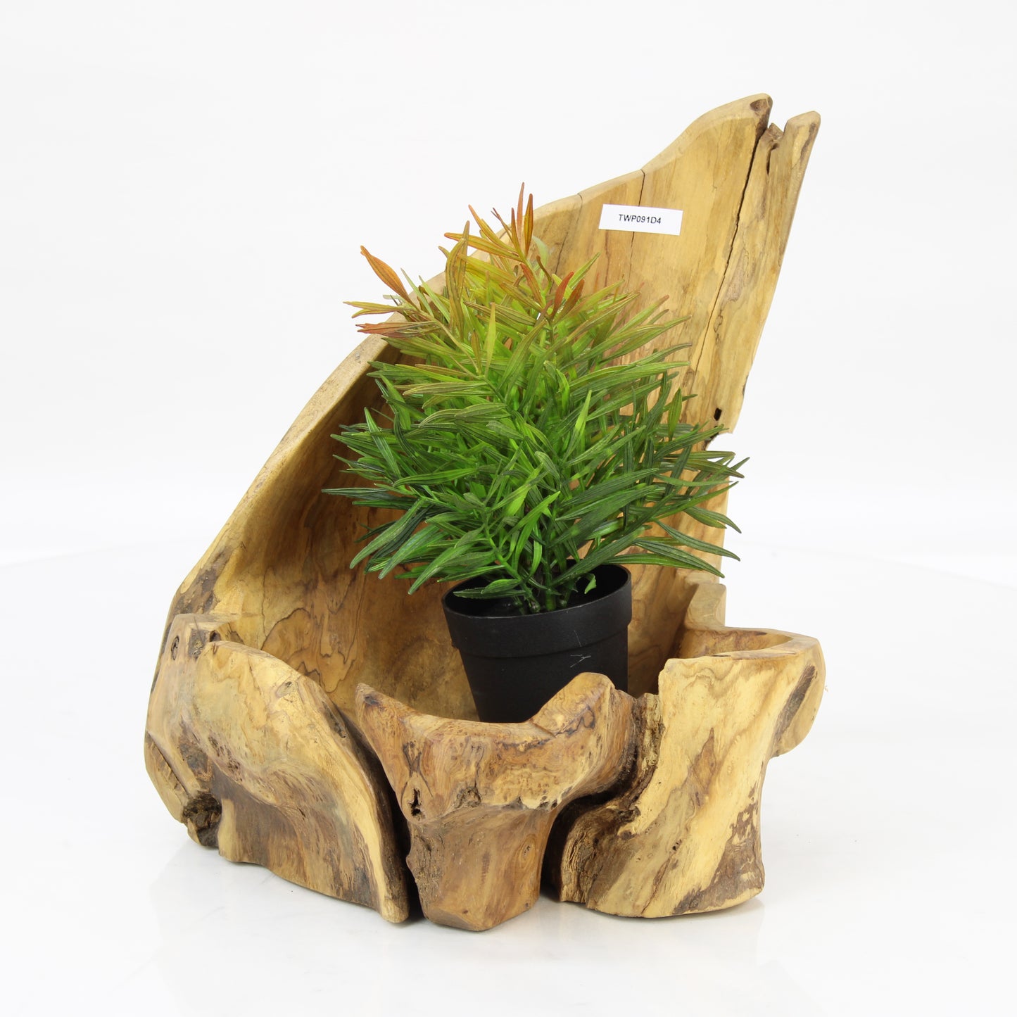 Teak Wood Planter Natural TWP091D4