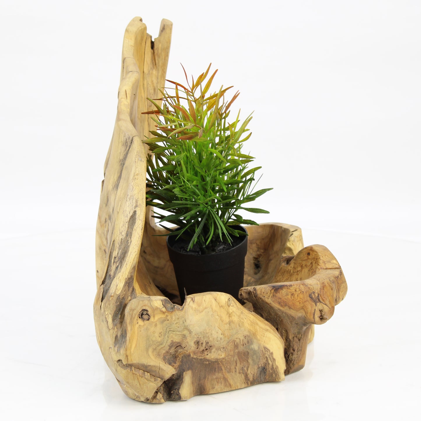 Teak Wood Planter Natural TWP091D4