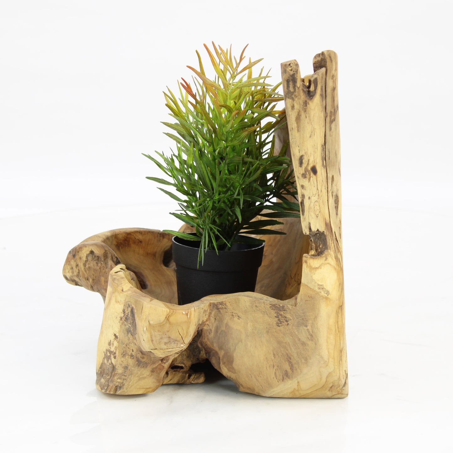 Teak Wood Planter Natural TWP091D4