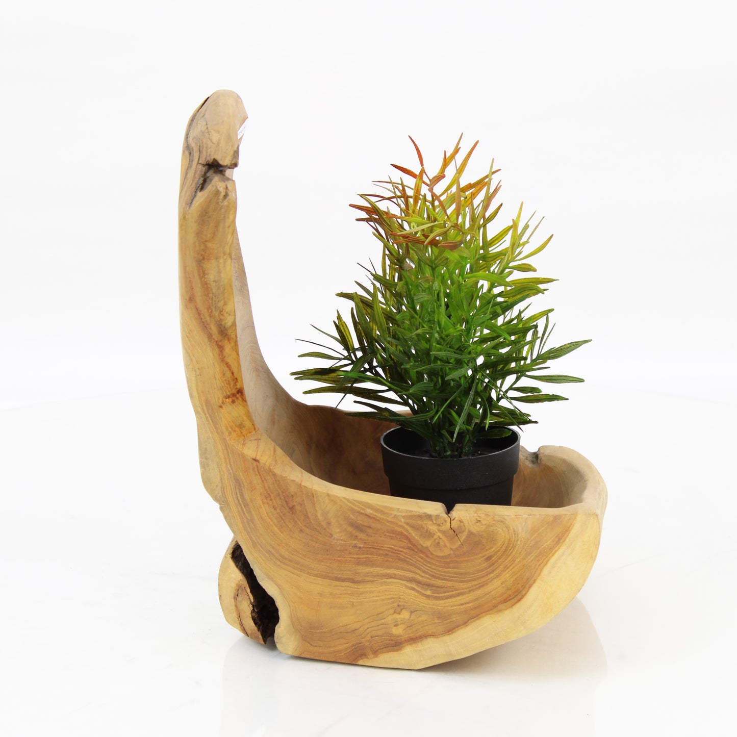 Teak Wood Planter Natural TWP094D4