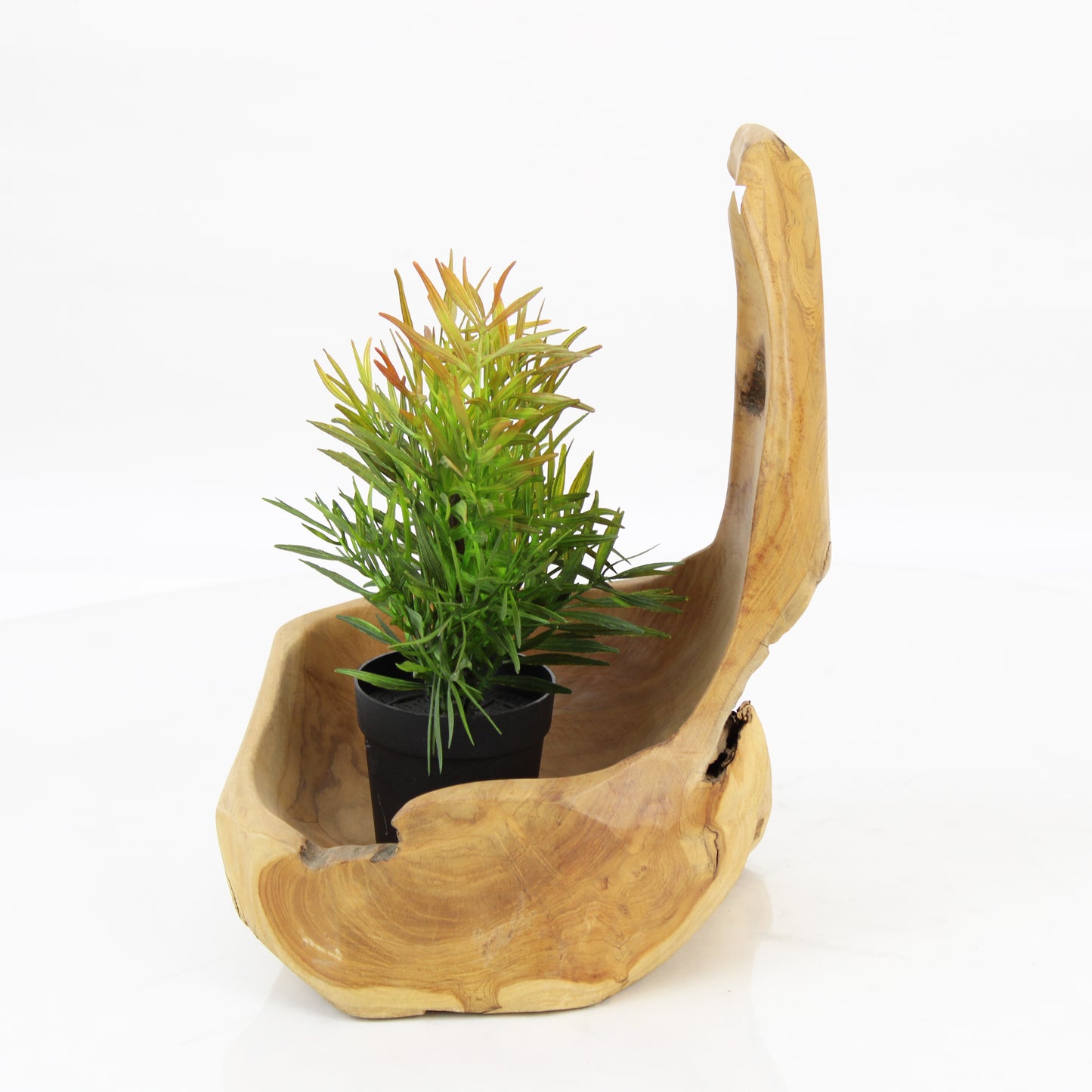 Teak Wood Planter Natural TWP094D4