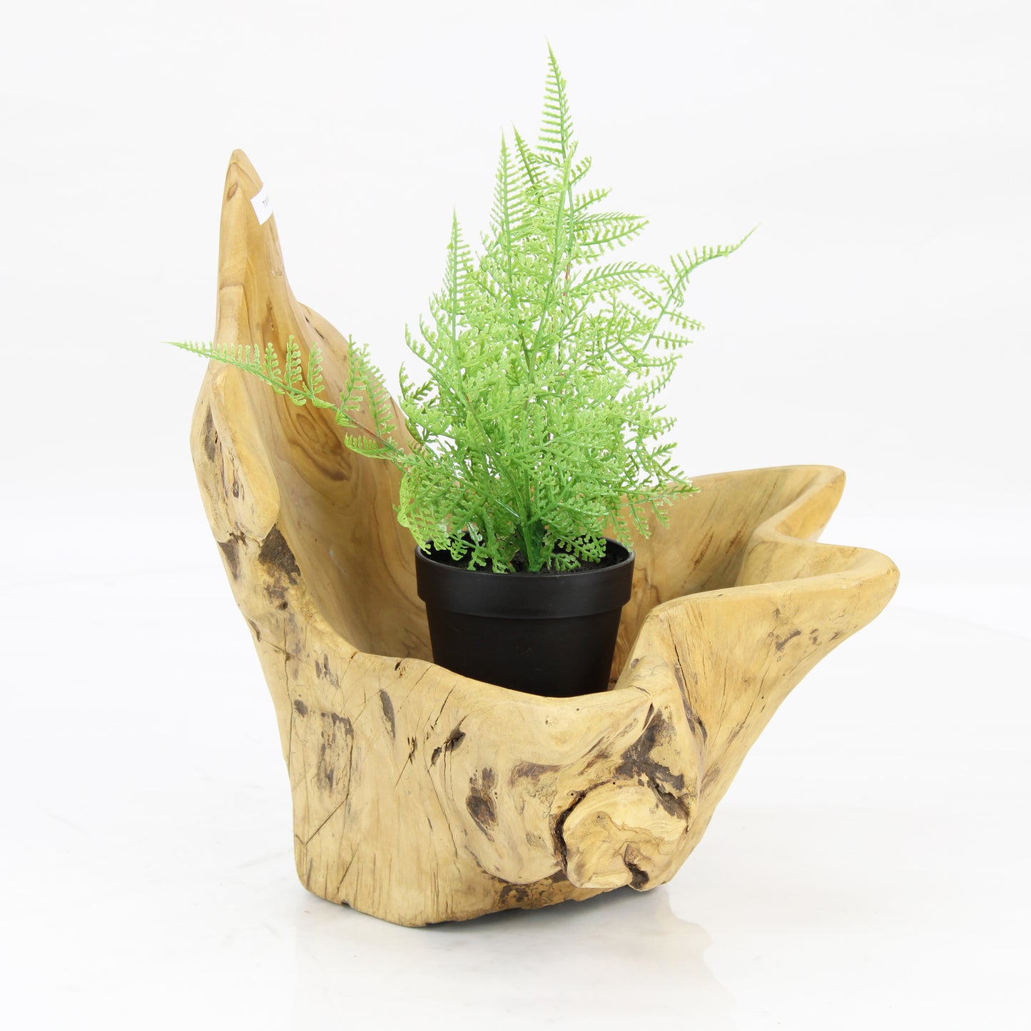 Teak Wood Planter Natural TWP095D4