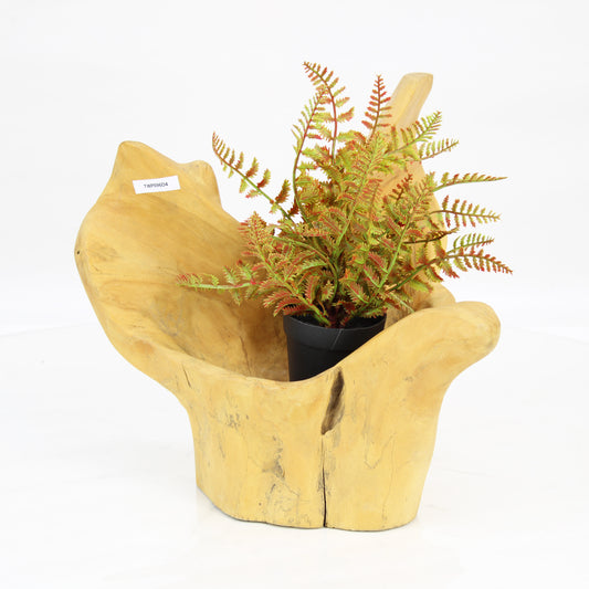 Teak Wood Planter Natural TWP096D4