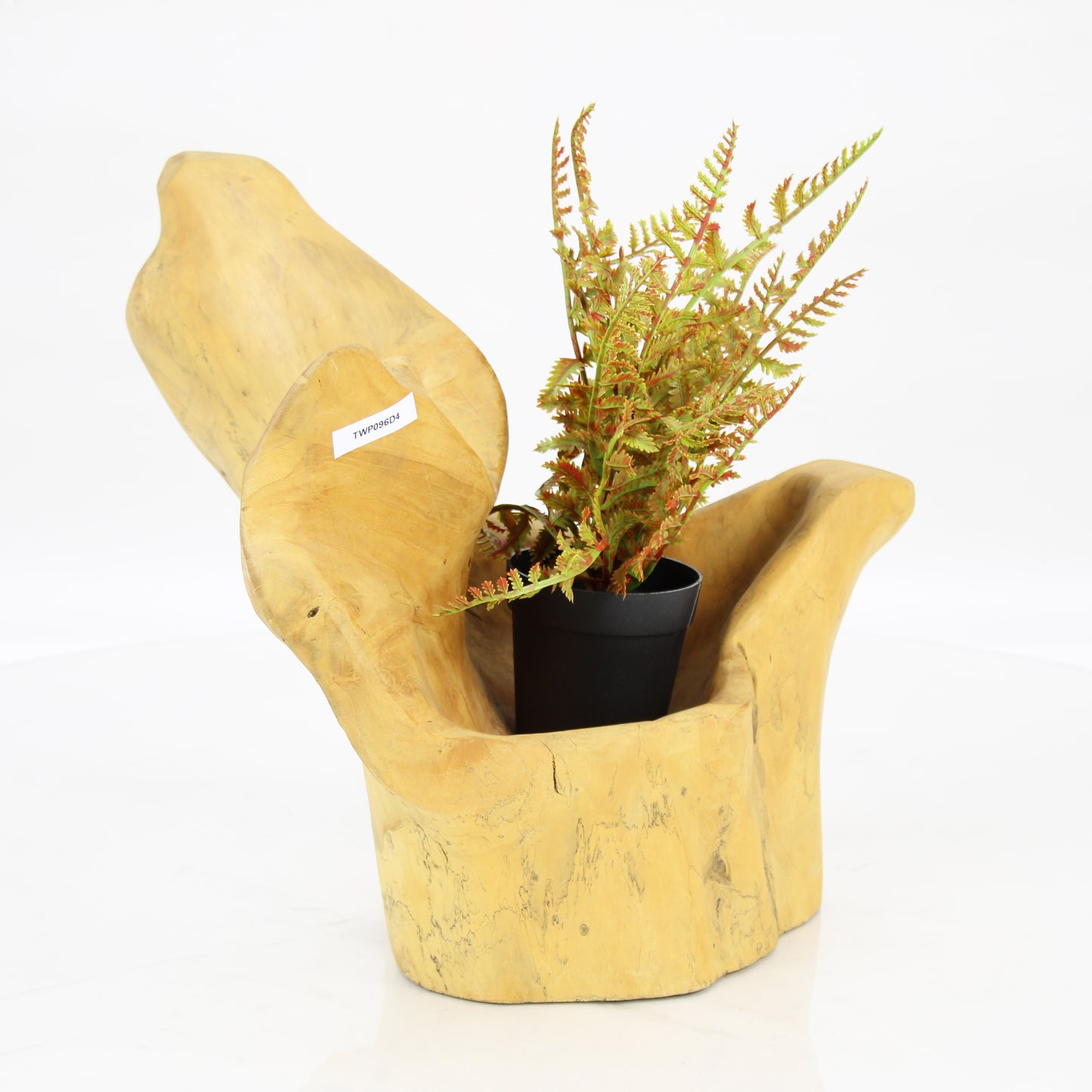 Teak Wood Planter Natural TWP096D4