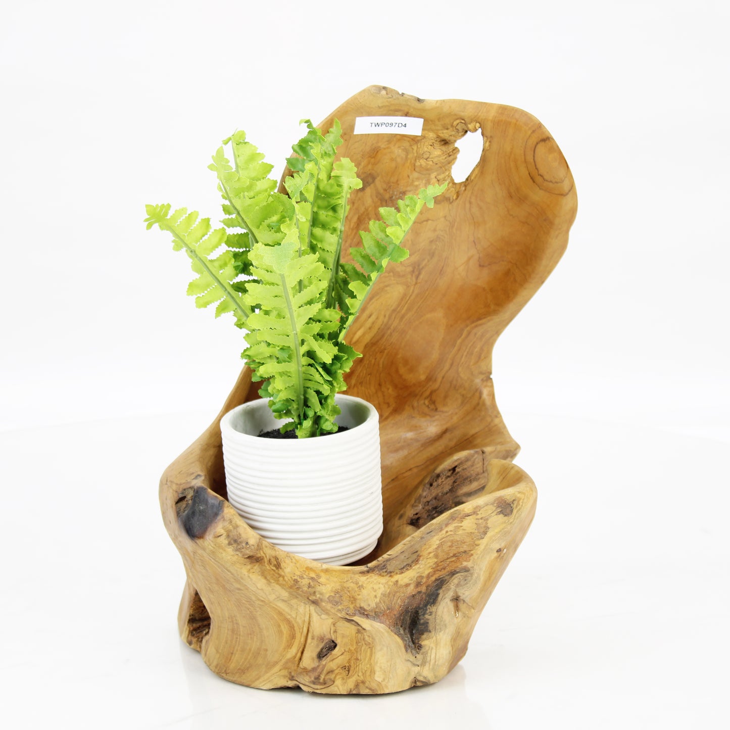 Teak Wood Planter Natural TWP097D4