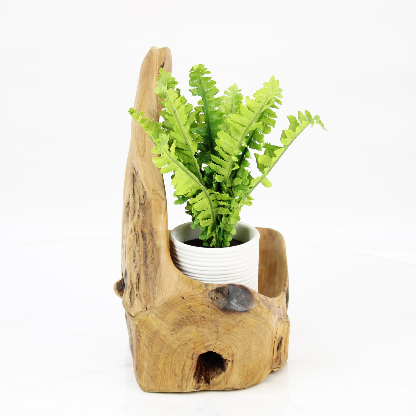 Teak Wood Planter Natural TWP097D4