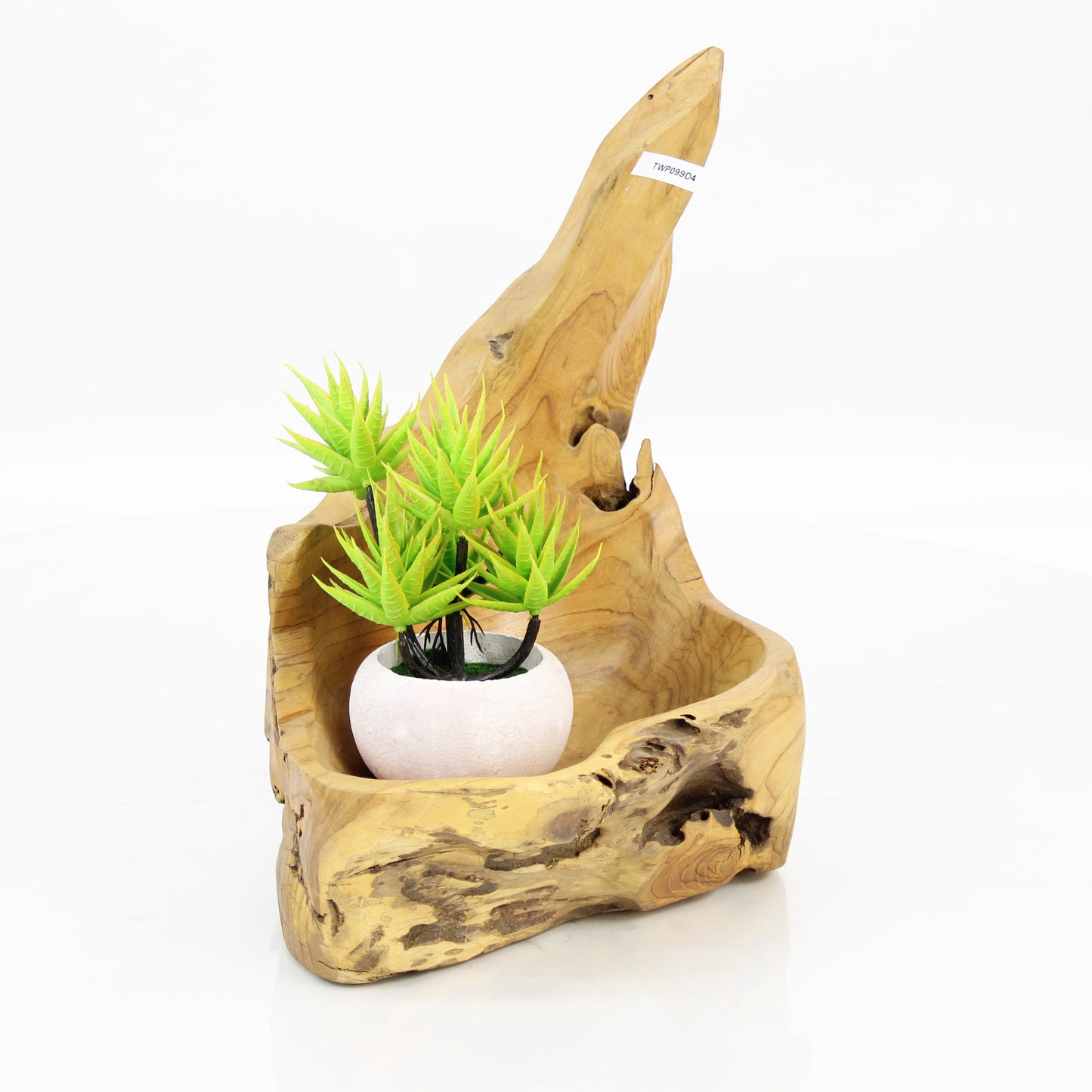 Teak Wood Planter Natural TWP099D4