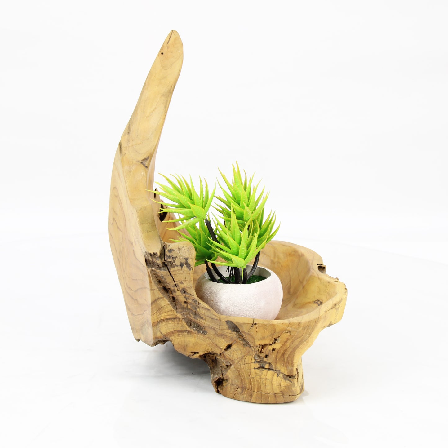 Teak Wood Planter Natural TWP099D4