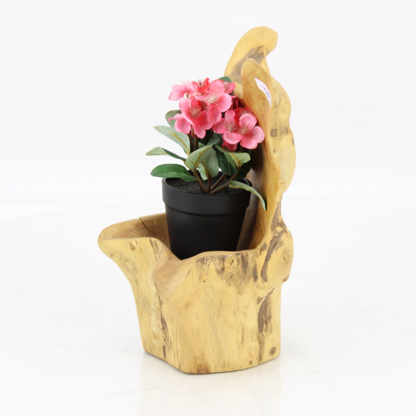 Teak Wood Planter Natural TWP100D4