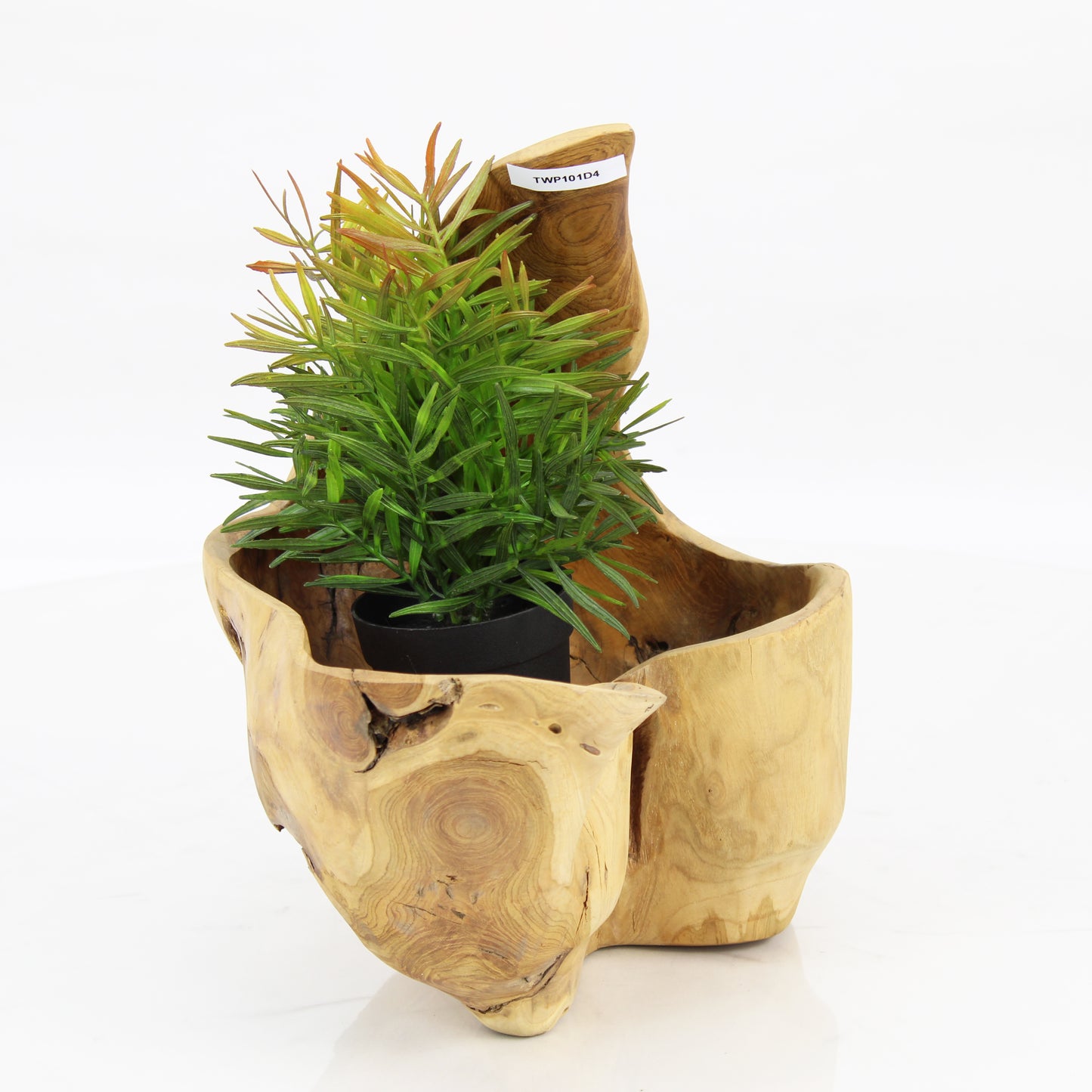 Teak Wood Planter Natural TWP101D4