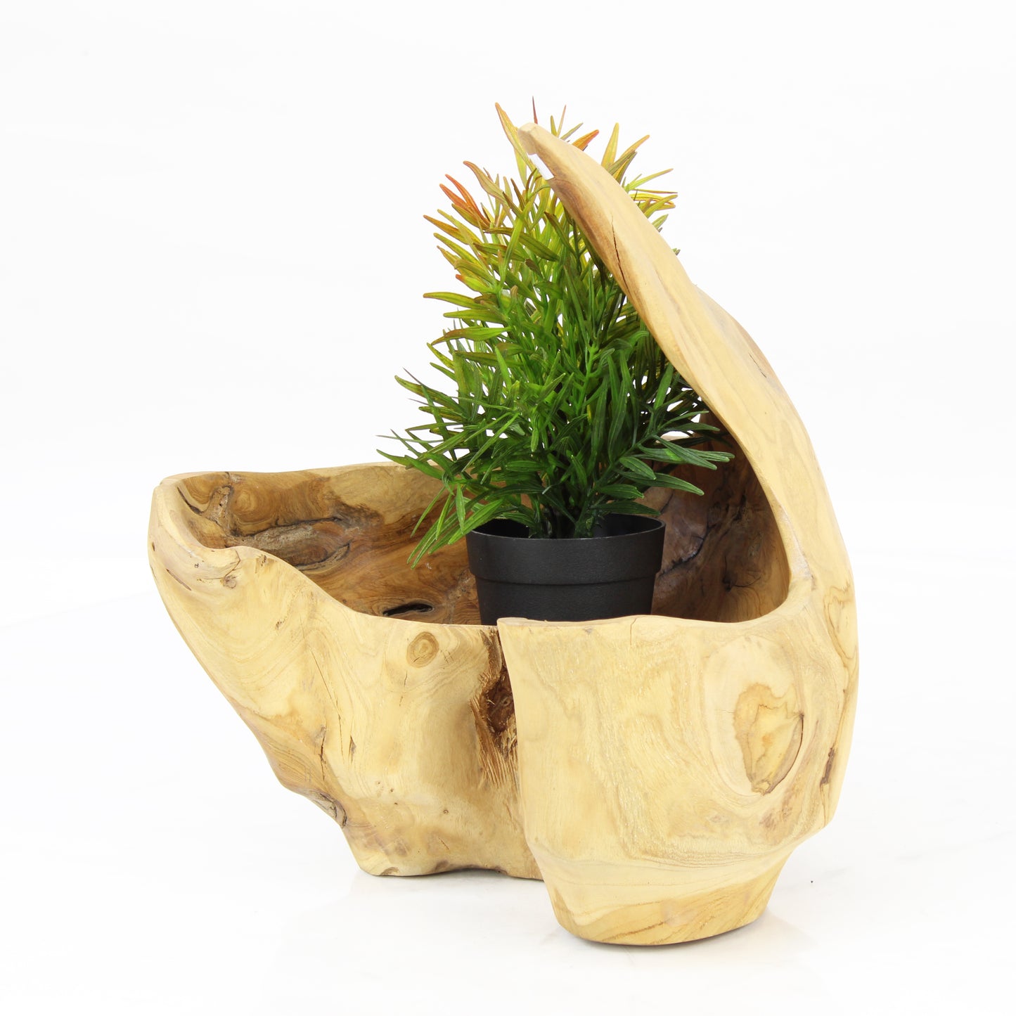 Teak Wood Planter Natural TWP101D4