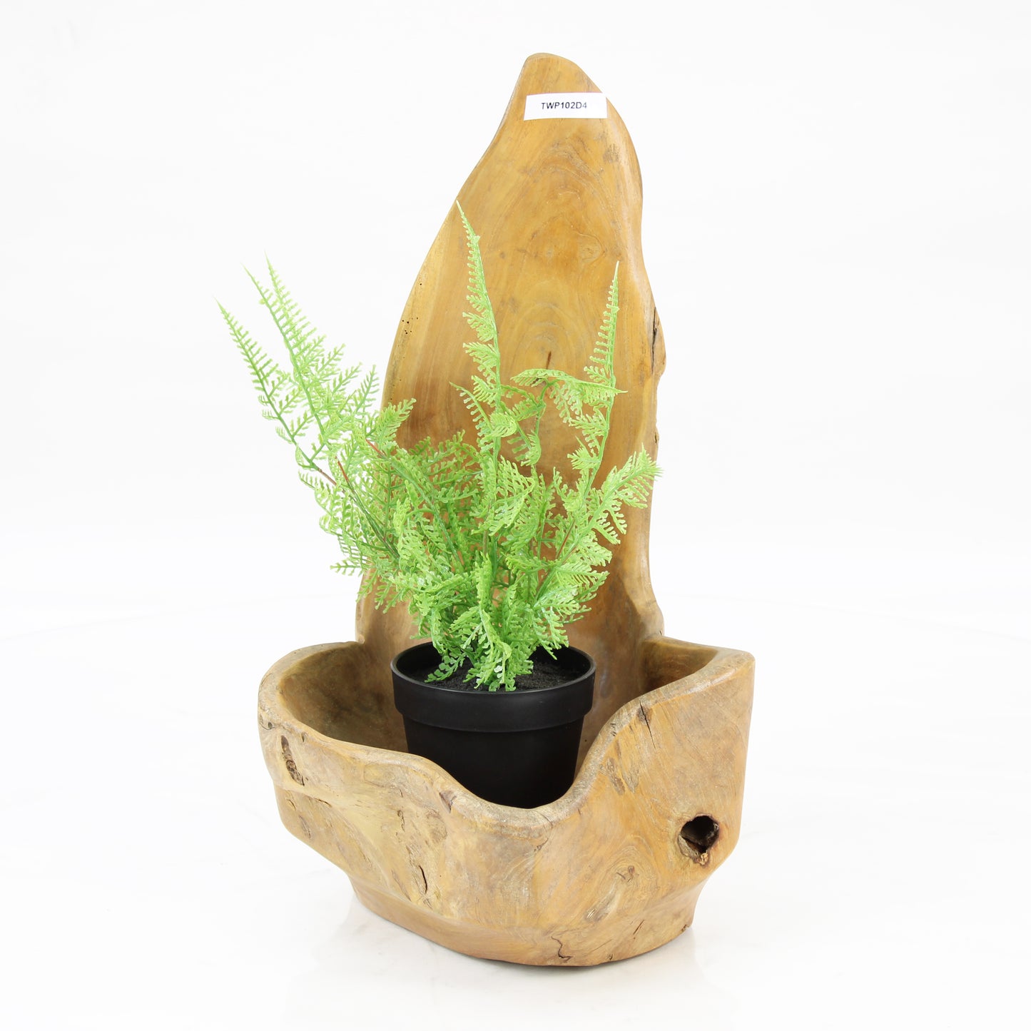 Teak Wood Planter Natural TWP102D4