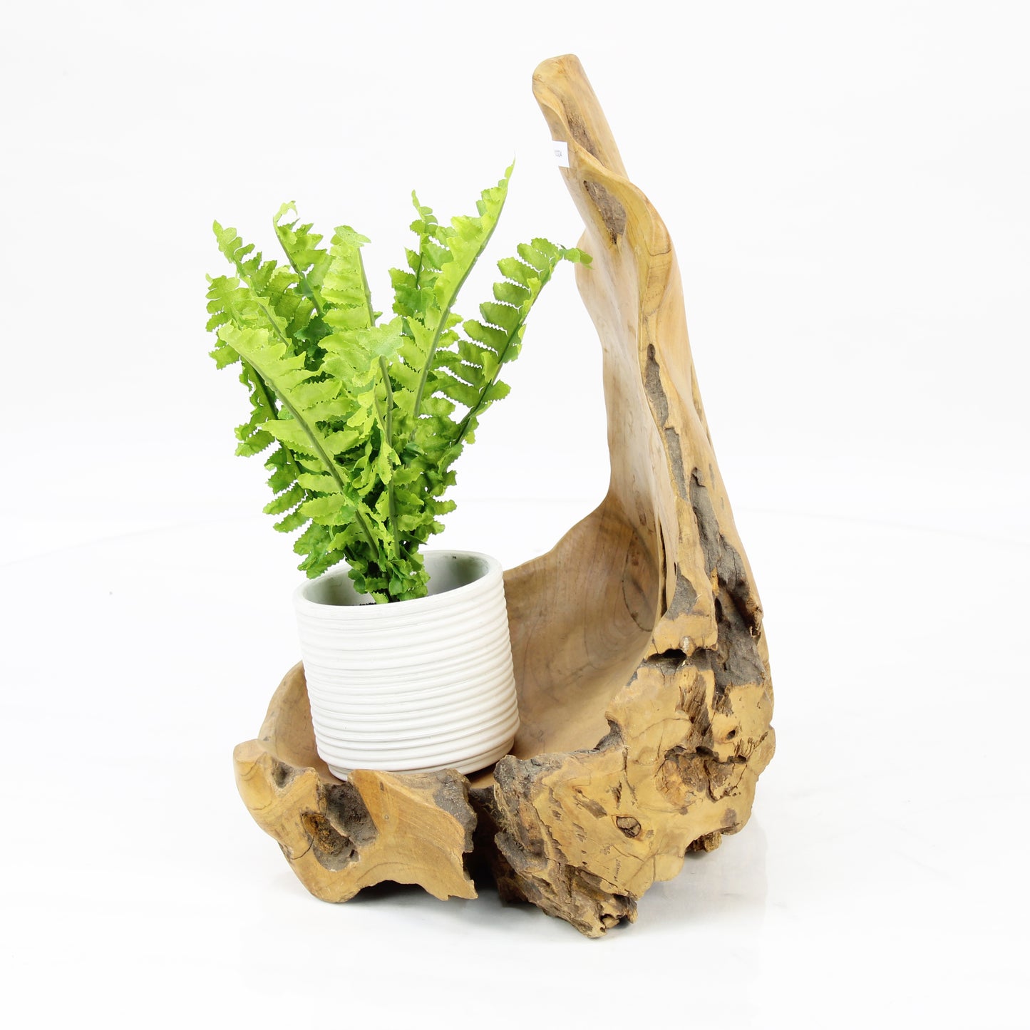 Teak Wood Planter Natural TWP103D4